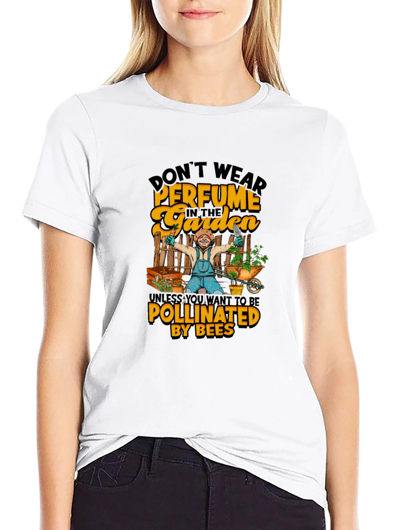 Black Funny Gardening T-Shirt - Don't Wear Perfume! view 9