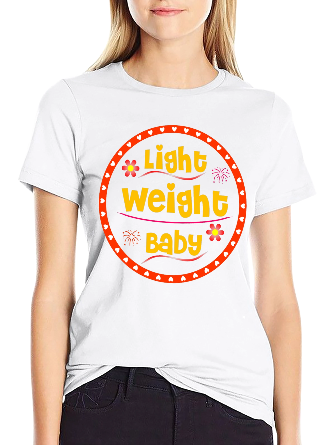 Black Light Weight Baby Graphic Tee view 9