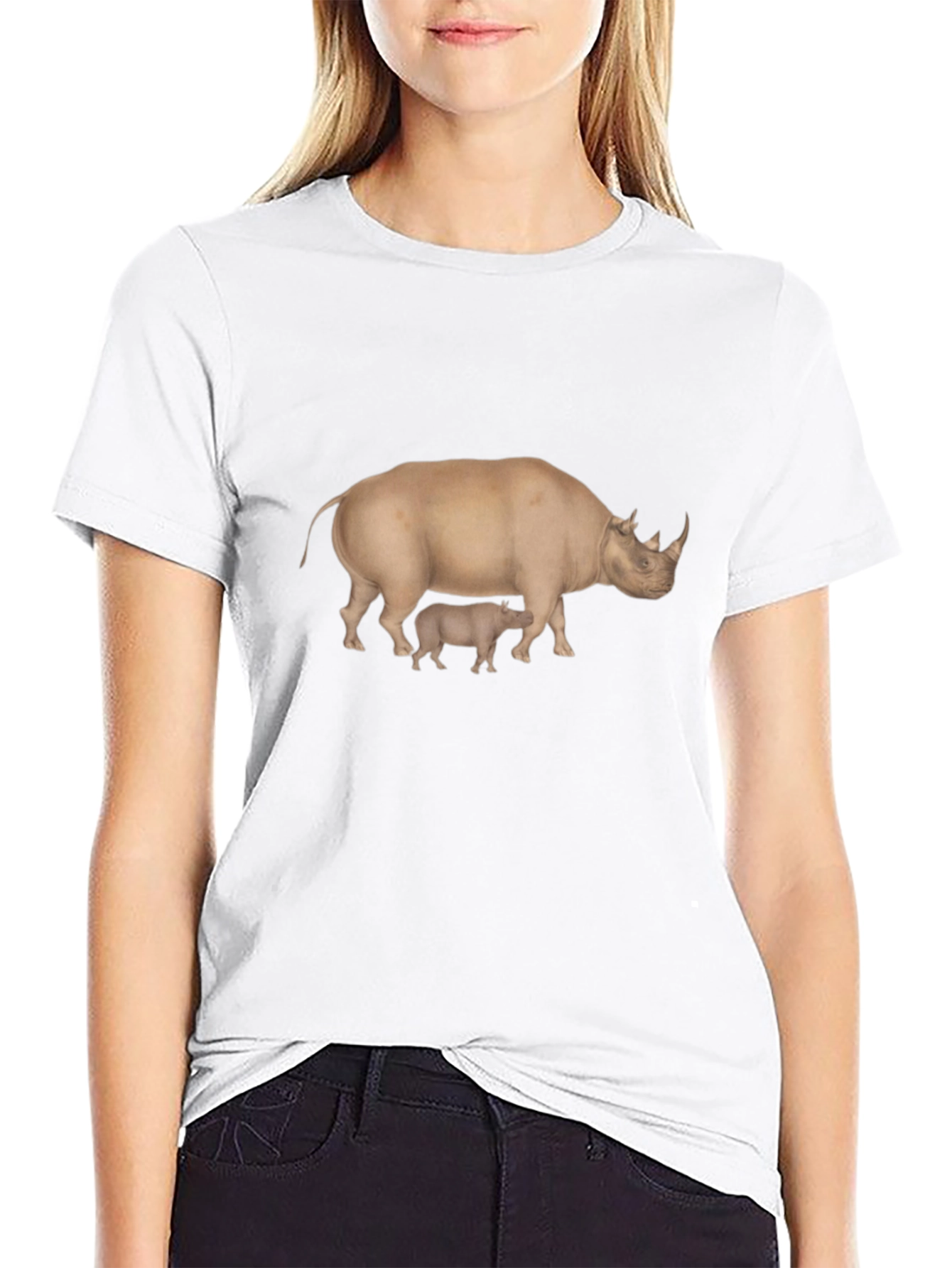 Black Rhino Graphic Tee - Classic Black T-Shirt view 9