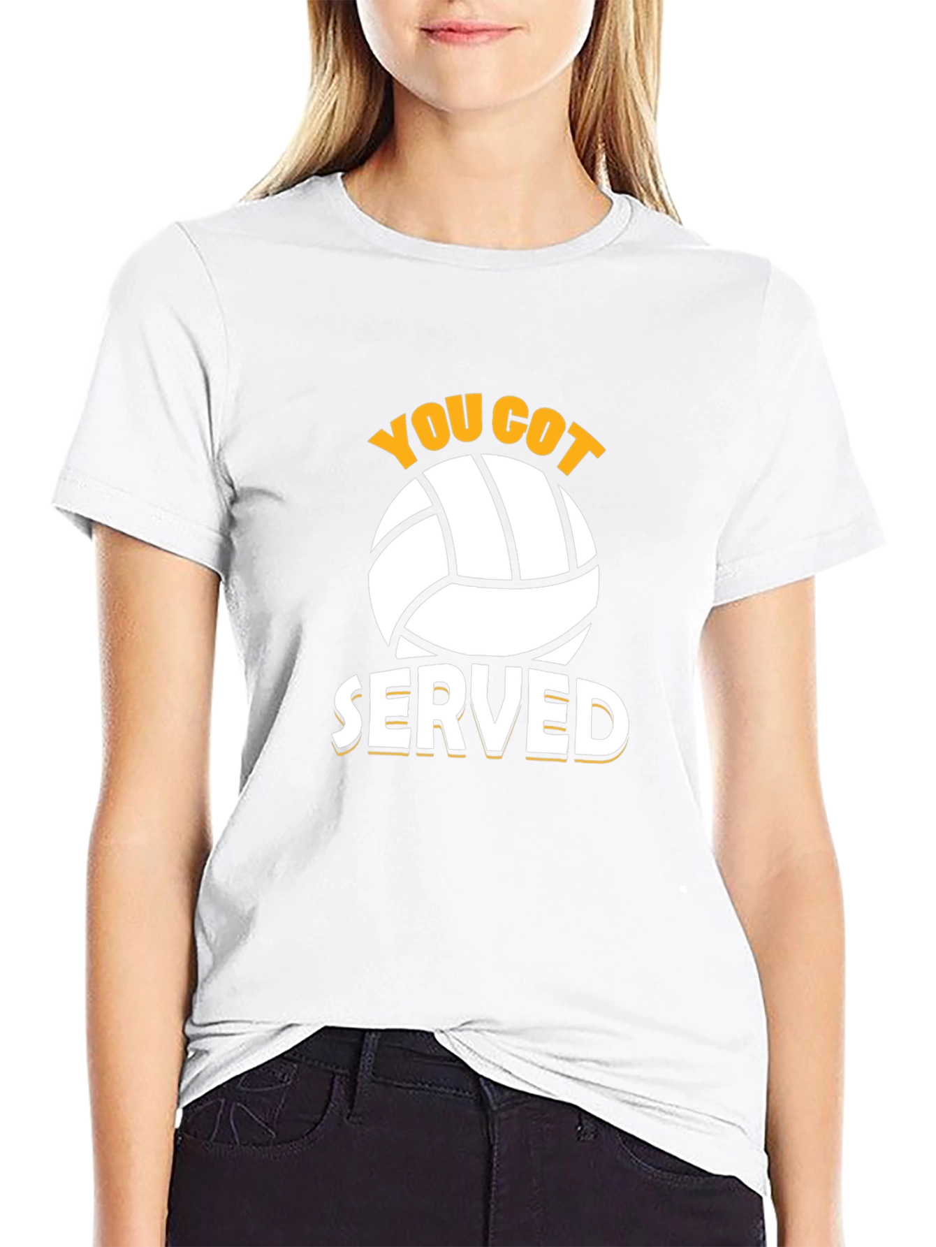 Black You Got Served Volleyball T-Shirt - Black view 9
