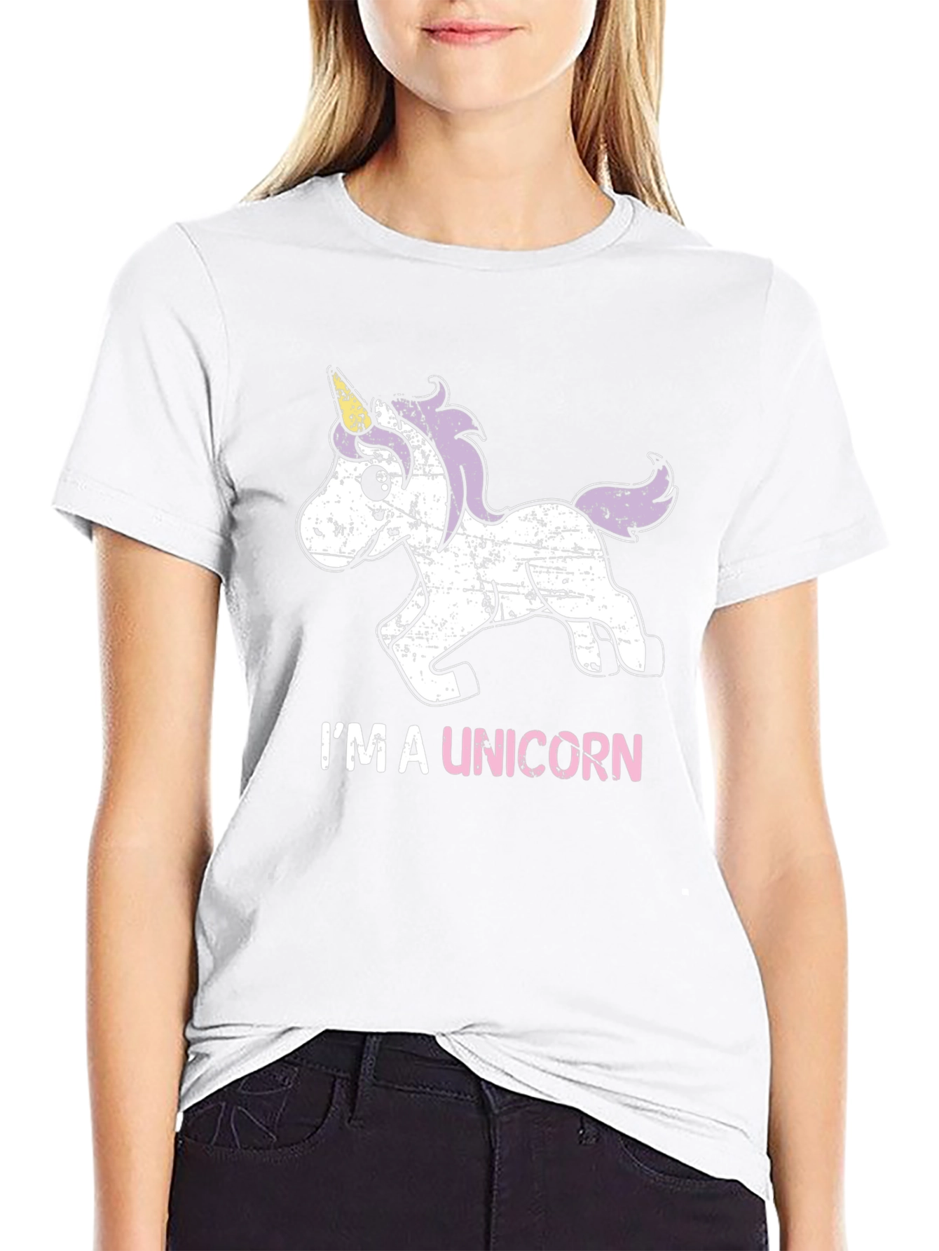 Black I'm A Unicorn Graphic T-Shirt view 9