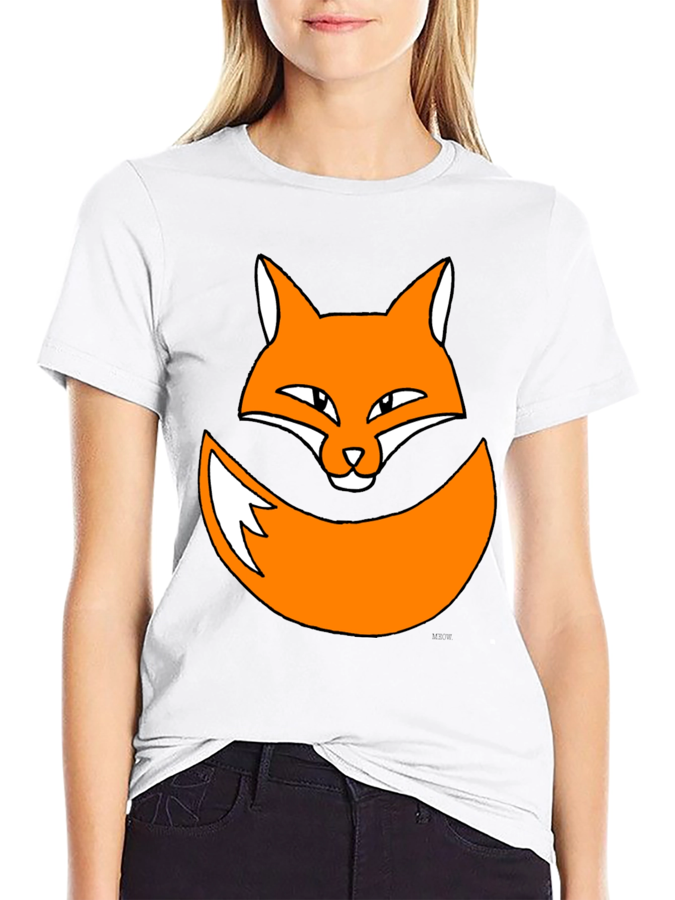 Black Fox Graphic Print T-Shirt - Trendy & Fun view 9