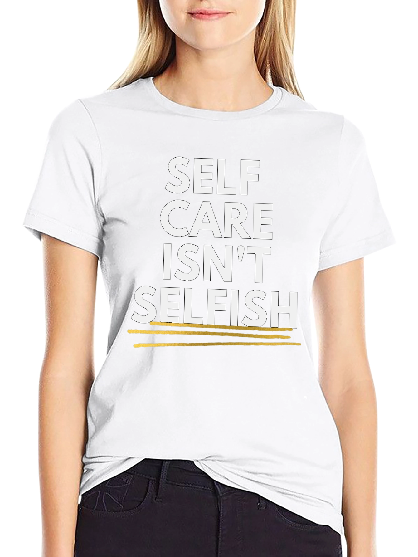 Black Self Care Isn't Selfish Graphic Tee view 9