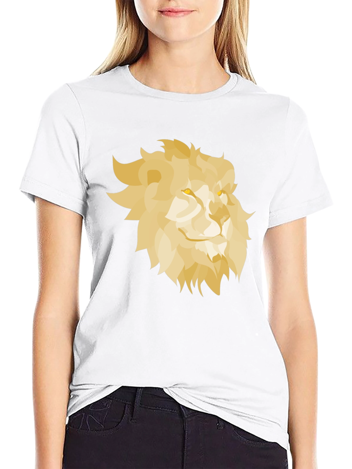 Black Lion Graphic Black T-Shirt view 9