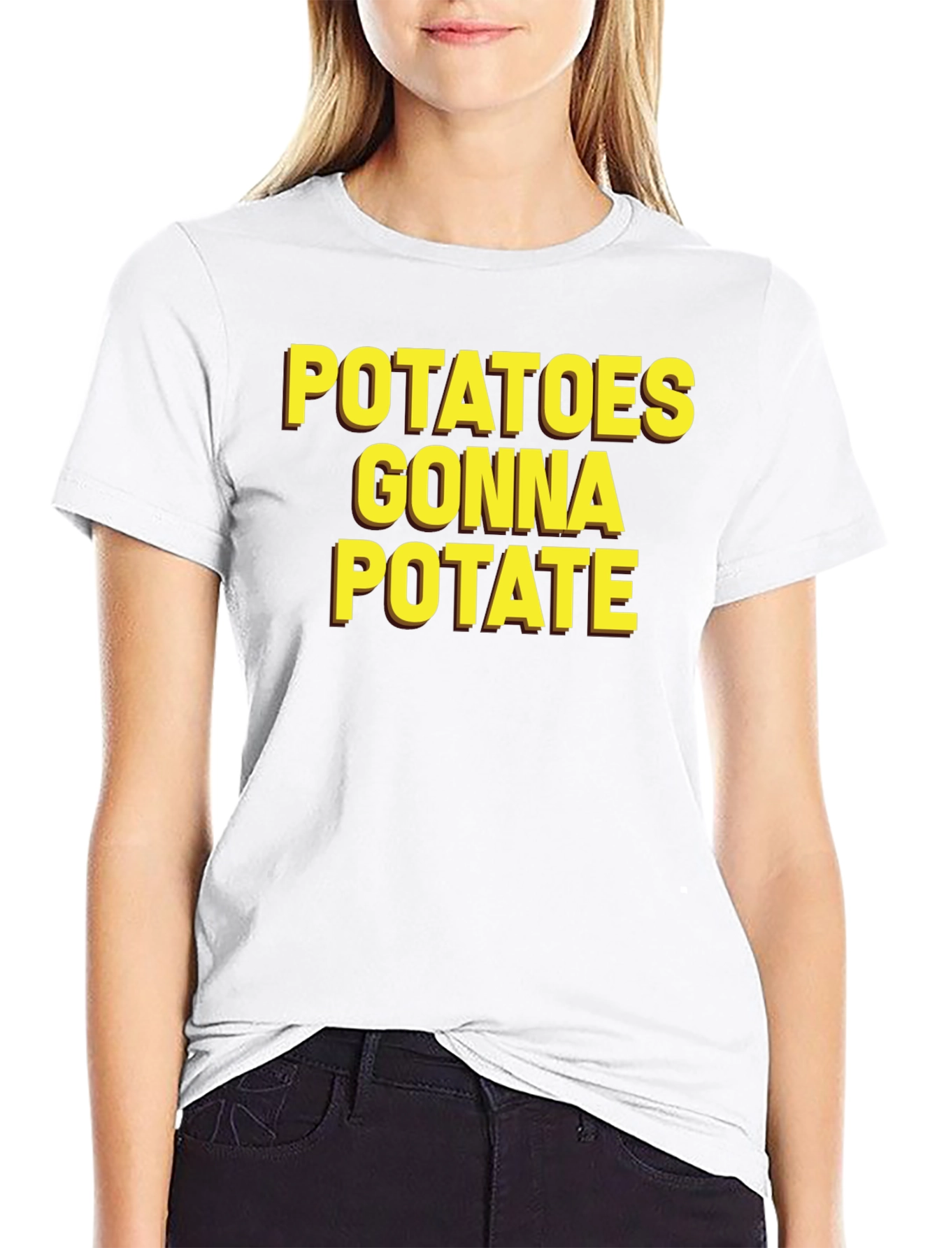 Black Potatoes Gonna Potate Black T-Shirt view 9