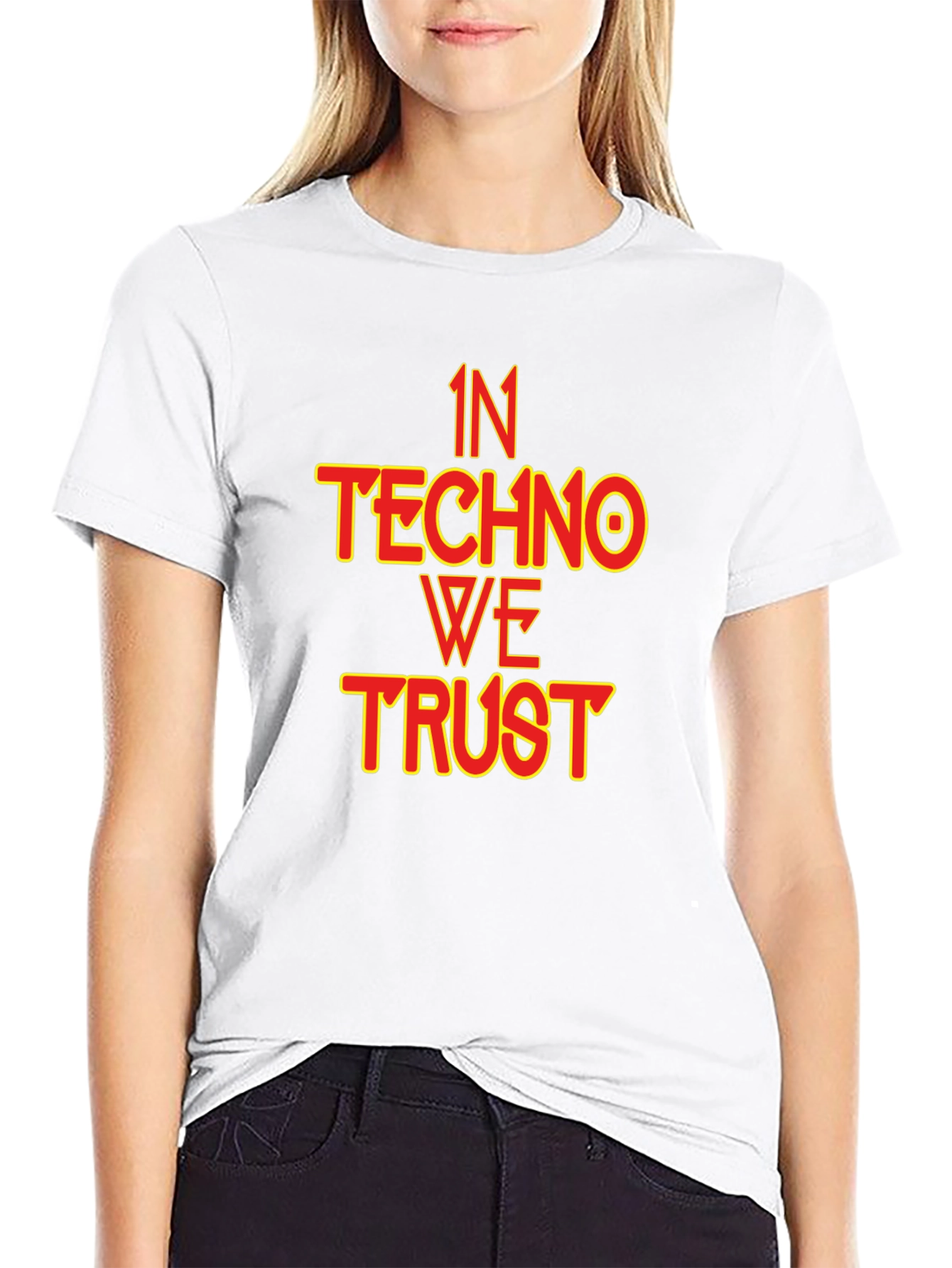 Black In Techno We Trust Graphic Tee - EDM Music Lover Shirt view 9