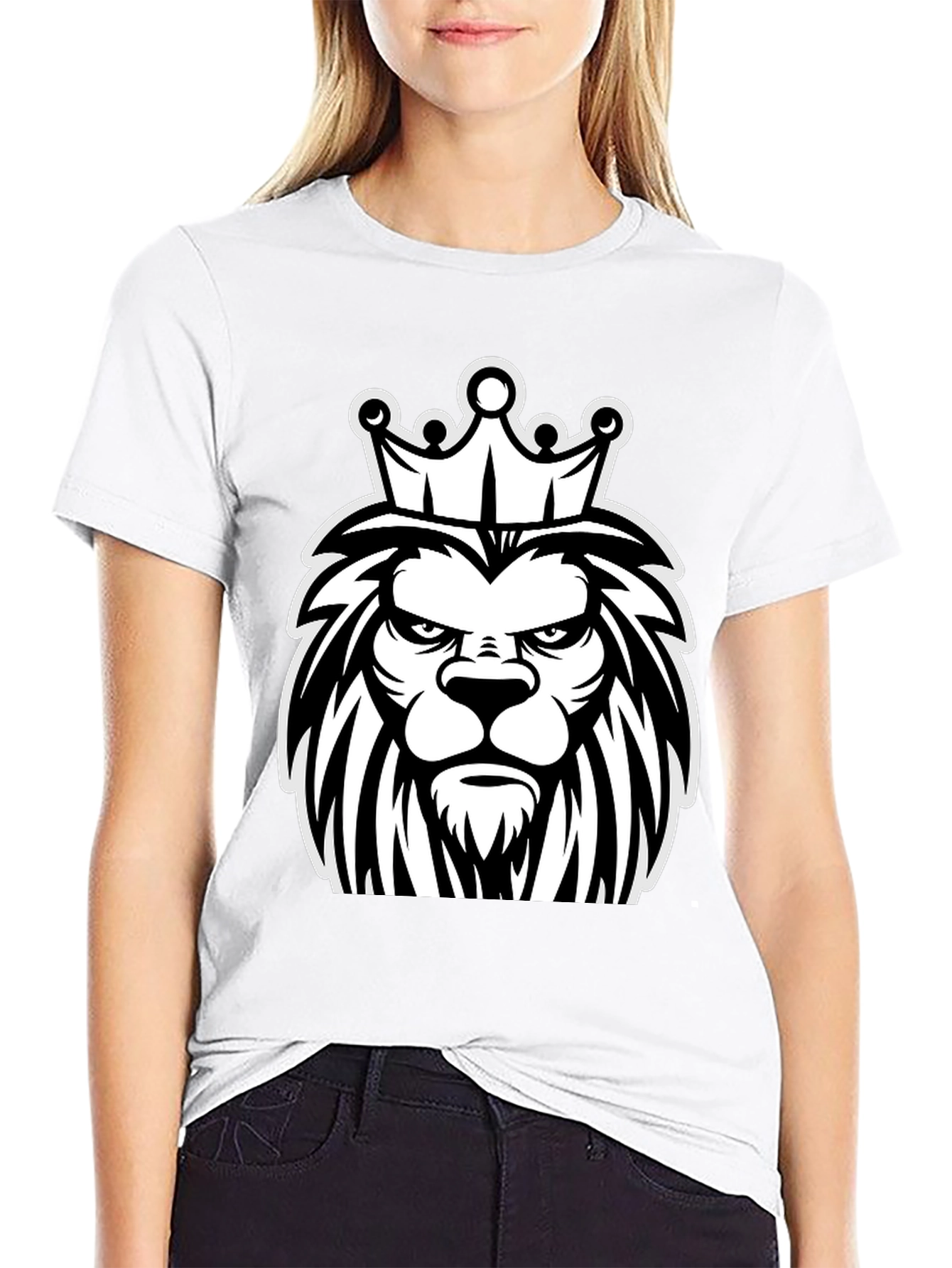 Black Lion King Graphic T-Shirt - Black view 9