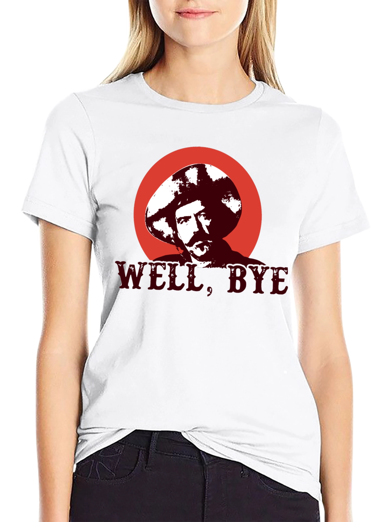 Black Well, Bye T-Shirt - Funny Graphic Tee view 9