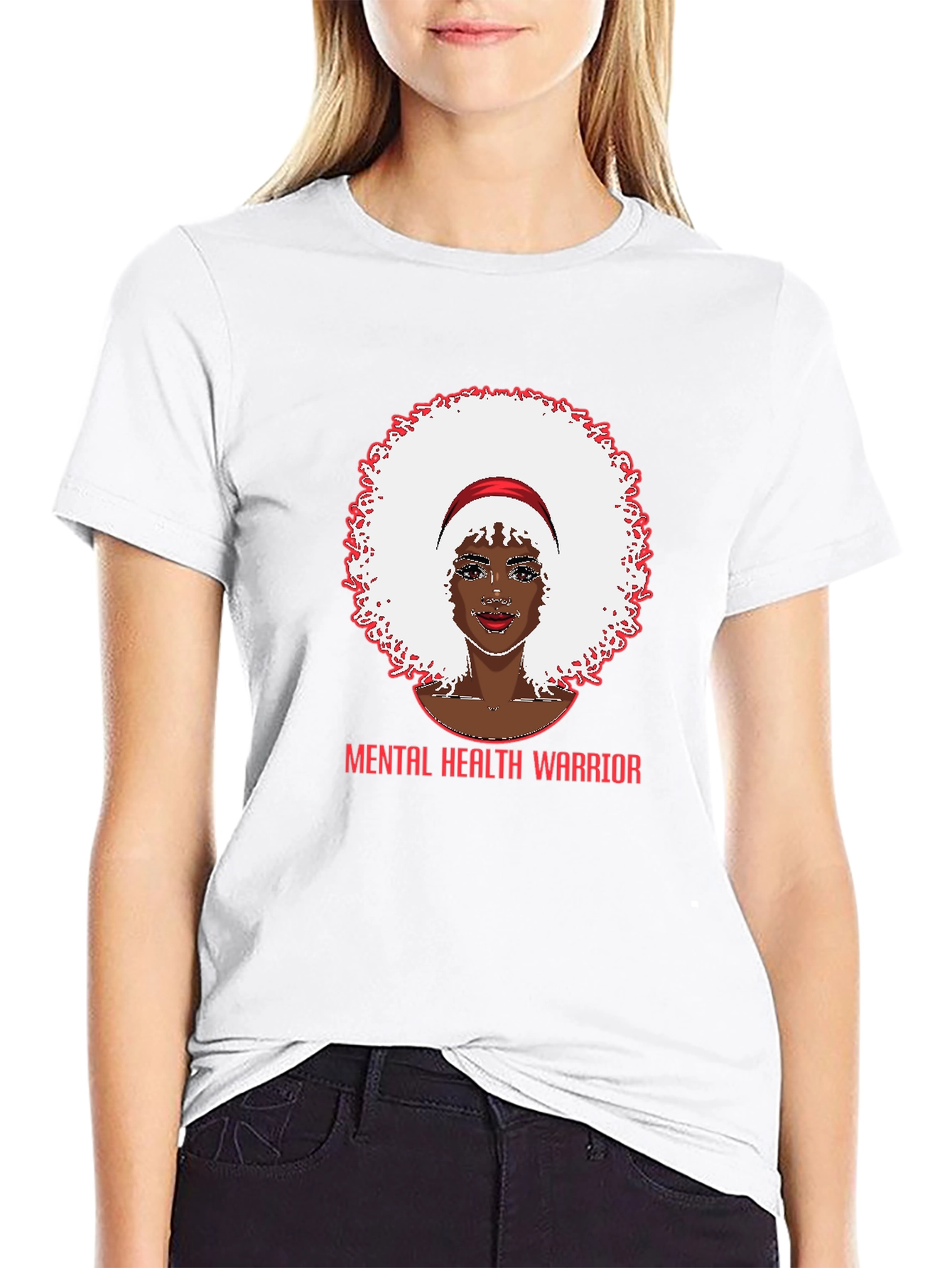 Black Mental Health Warrior T-Shirt - Unisex view 9