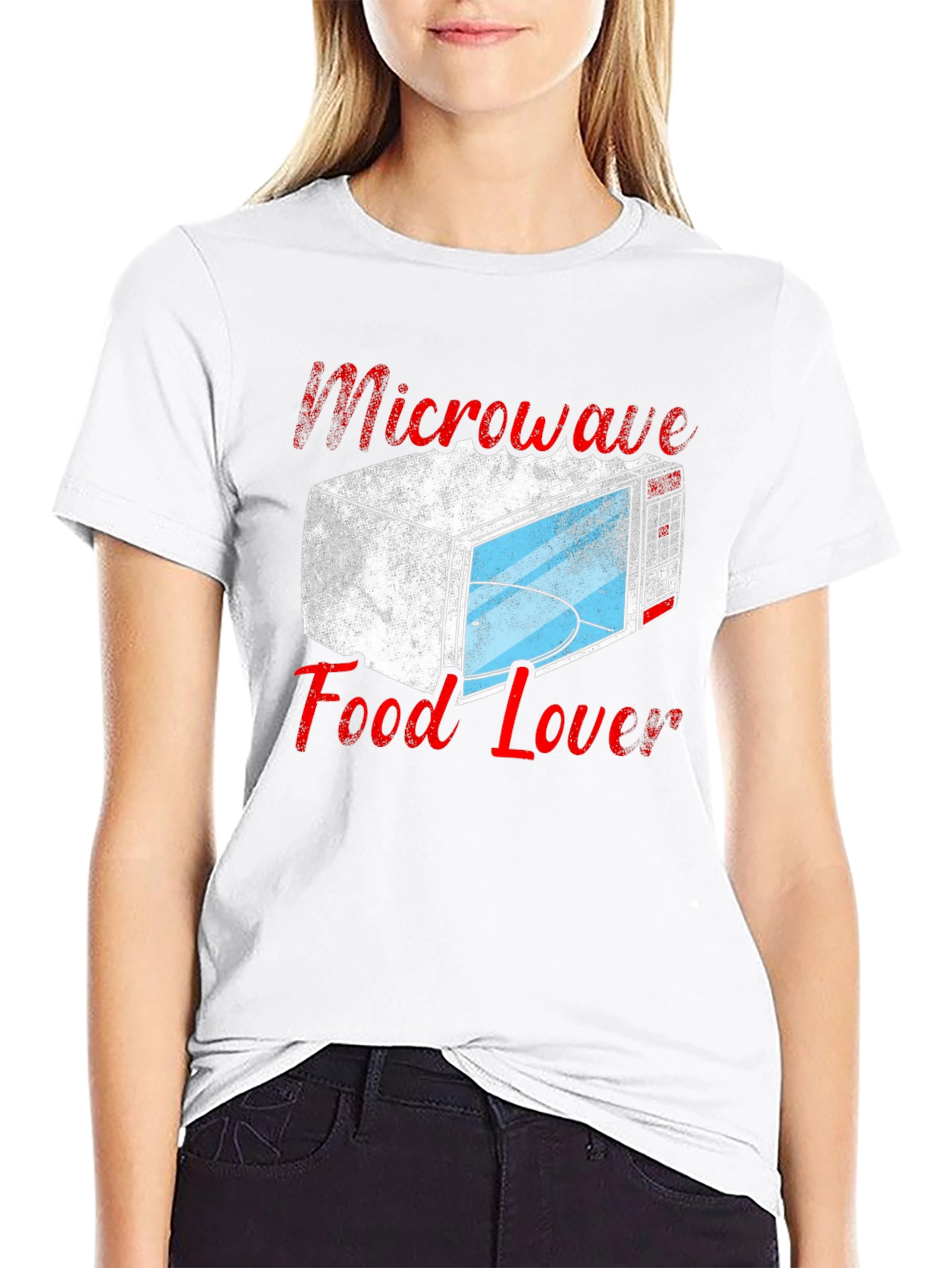 Black Microwave Food Lover T-Shirt - Funny Cook Tee view 9