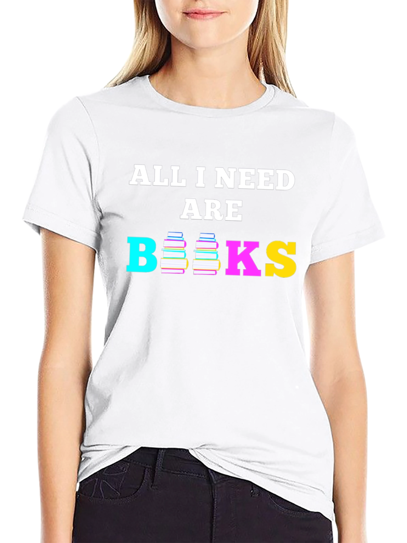 Black All I Need are Books T-Shirt view 9