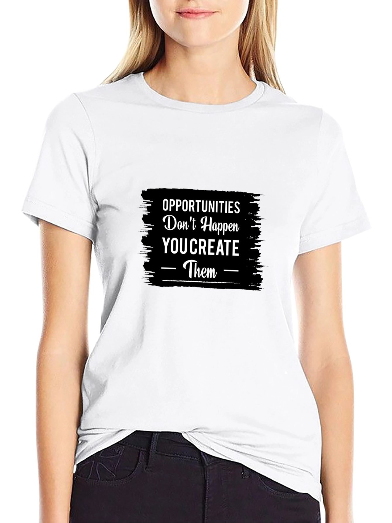 Black Opportunities You Create T-Shirt view 9
