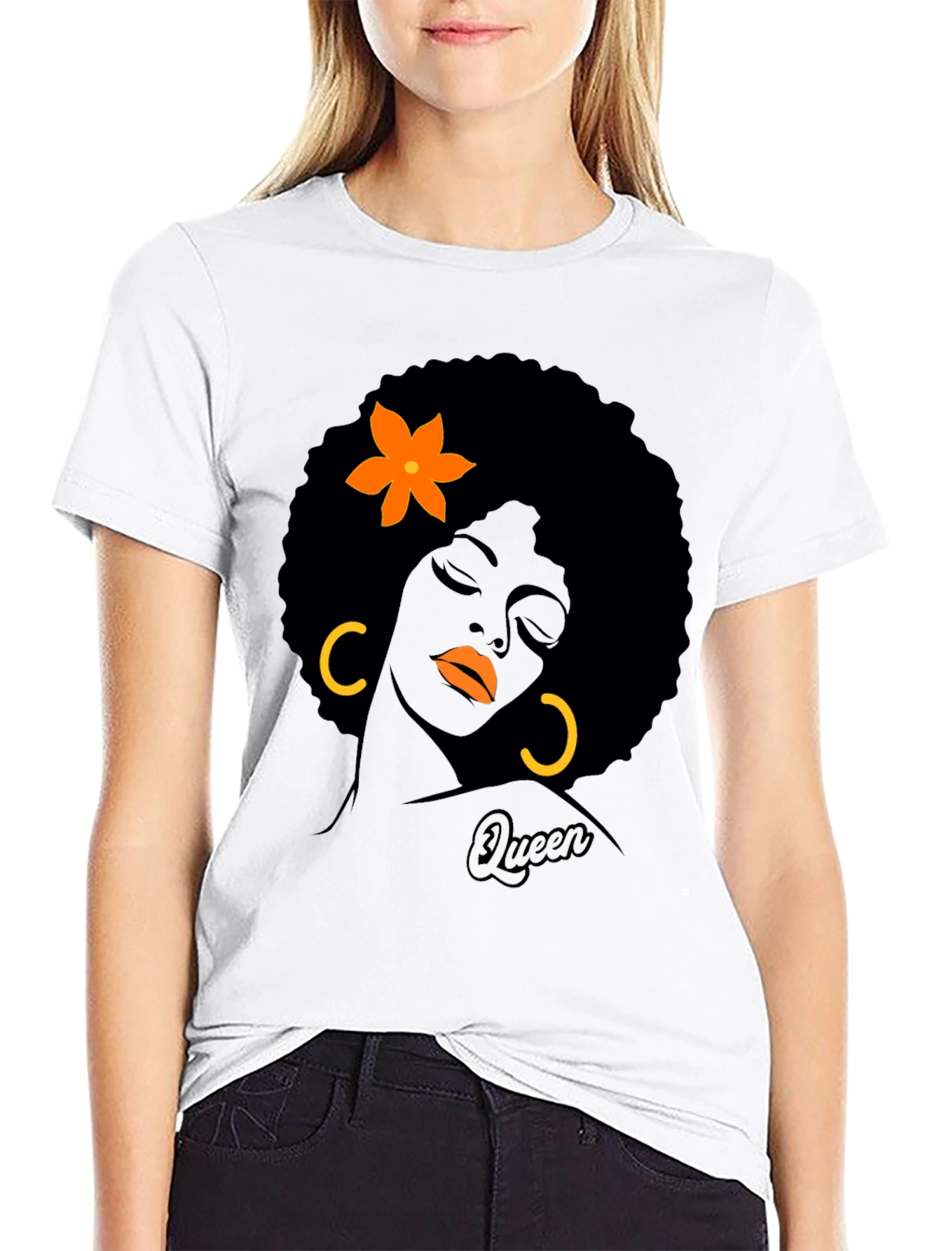 Queen Graphic T-Shirt - Afrocentric Black Tee - 9