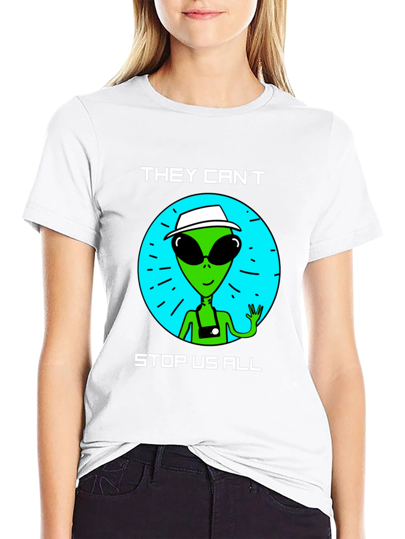 Black Alien Graphic T-Shirt - They Can't Stop Us All view 9