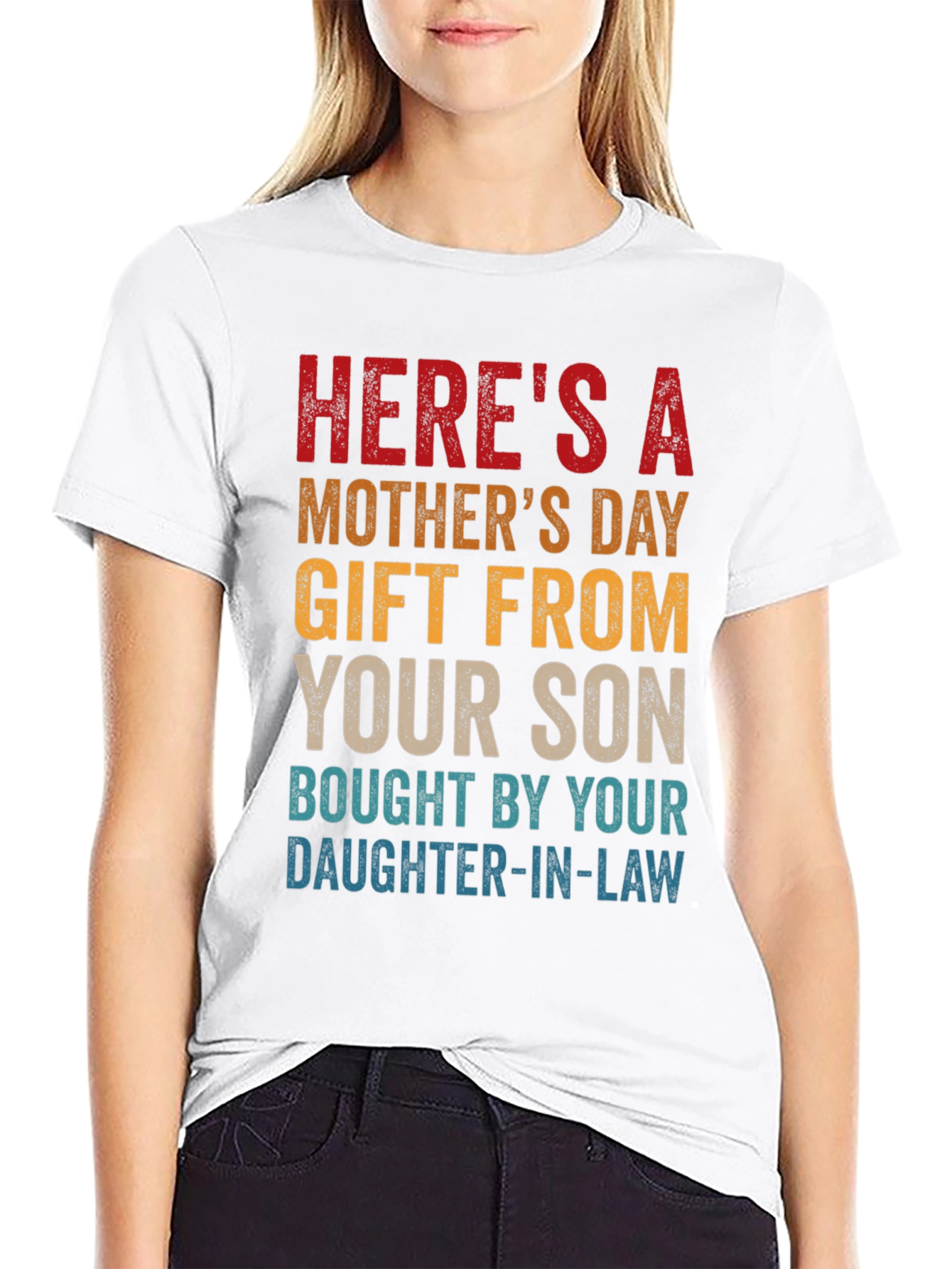 Black Humorous "Gift From Son" Mother's Day T-Shirt view 9
