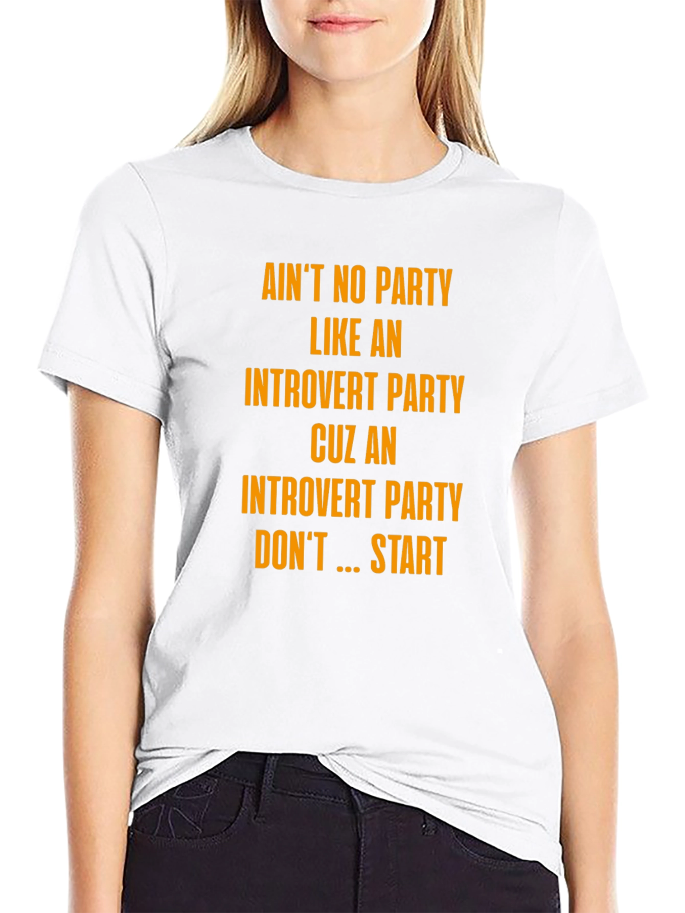 Black Introvert Party T-Shirt - Funny Slogan Tee view 9