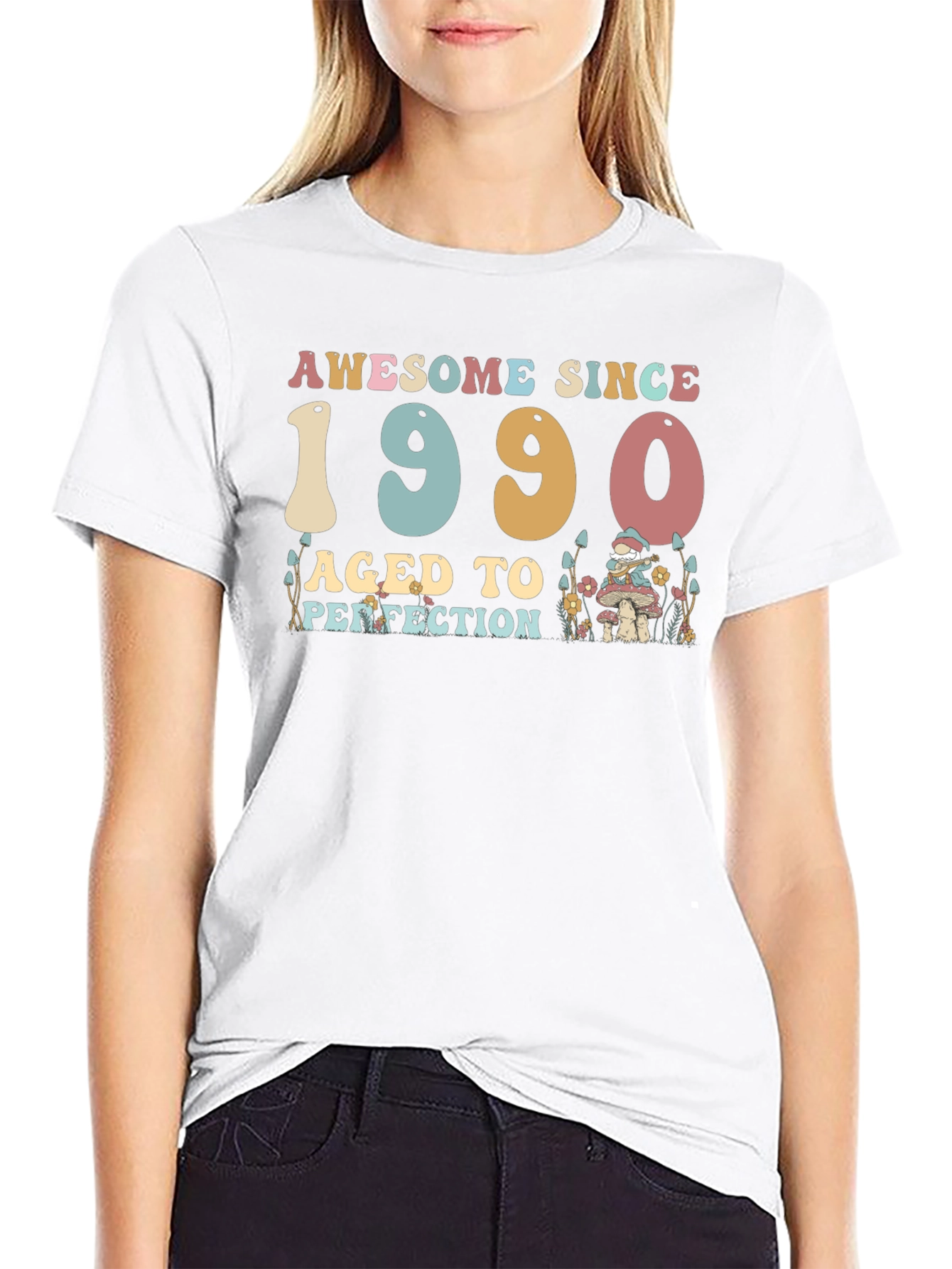 Black Awesome Since 1990 T-Shirt - Aged to Perfection view 9