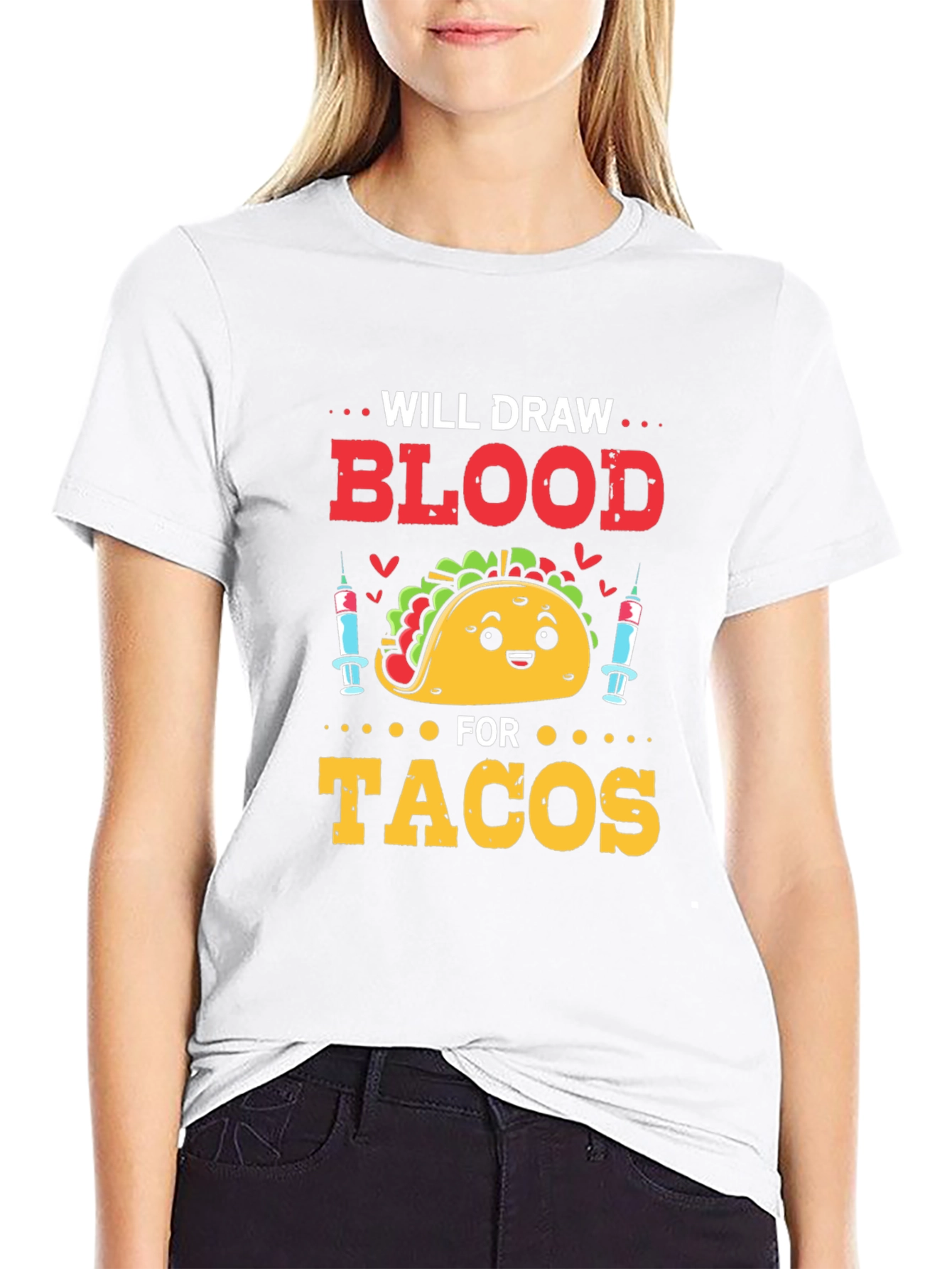 Black Will Draw Blood For Tacos T-Shirt view 9