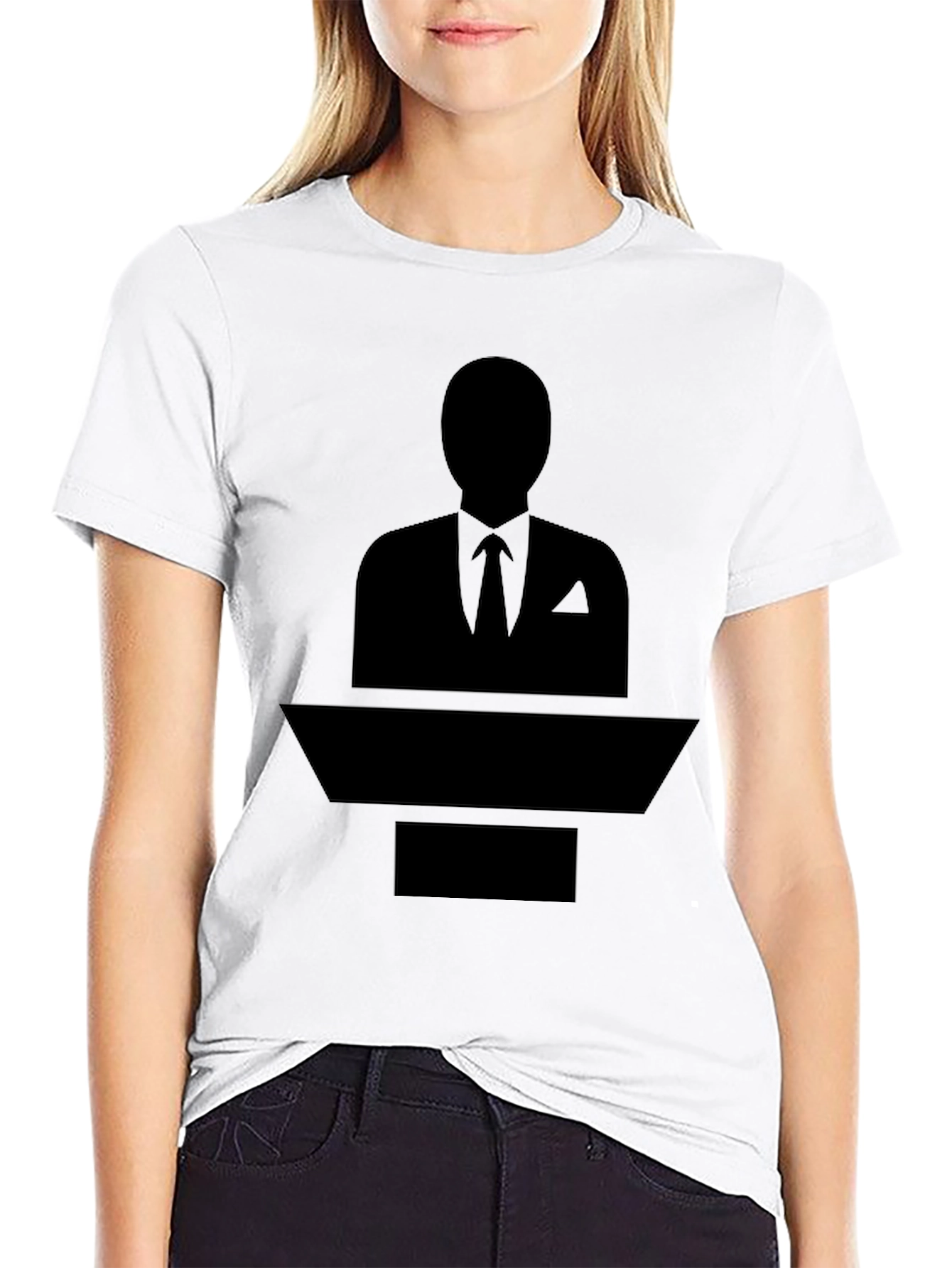 Black Silhouette Suit T-Shirt - 9