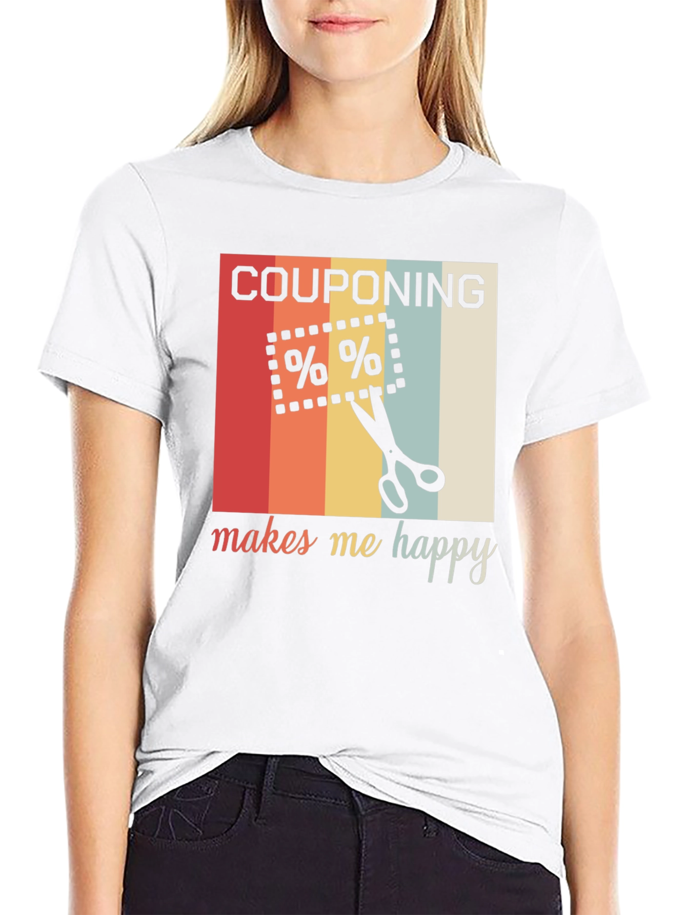 Black Couponing Makes Me Happy T-Shirt view 9