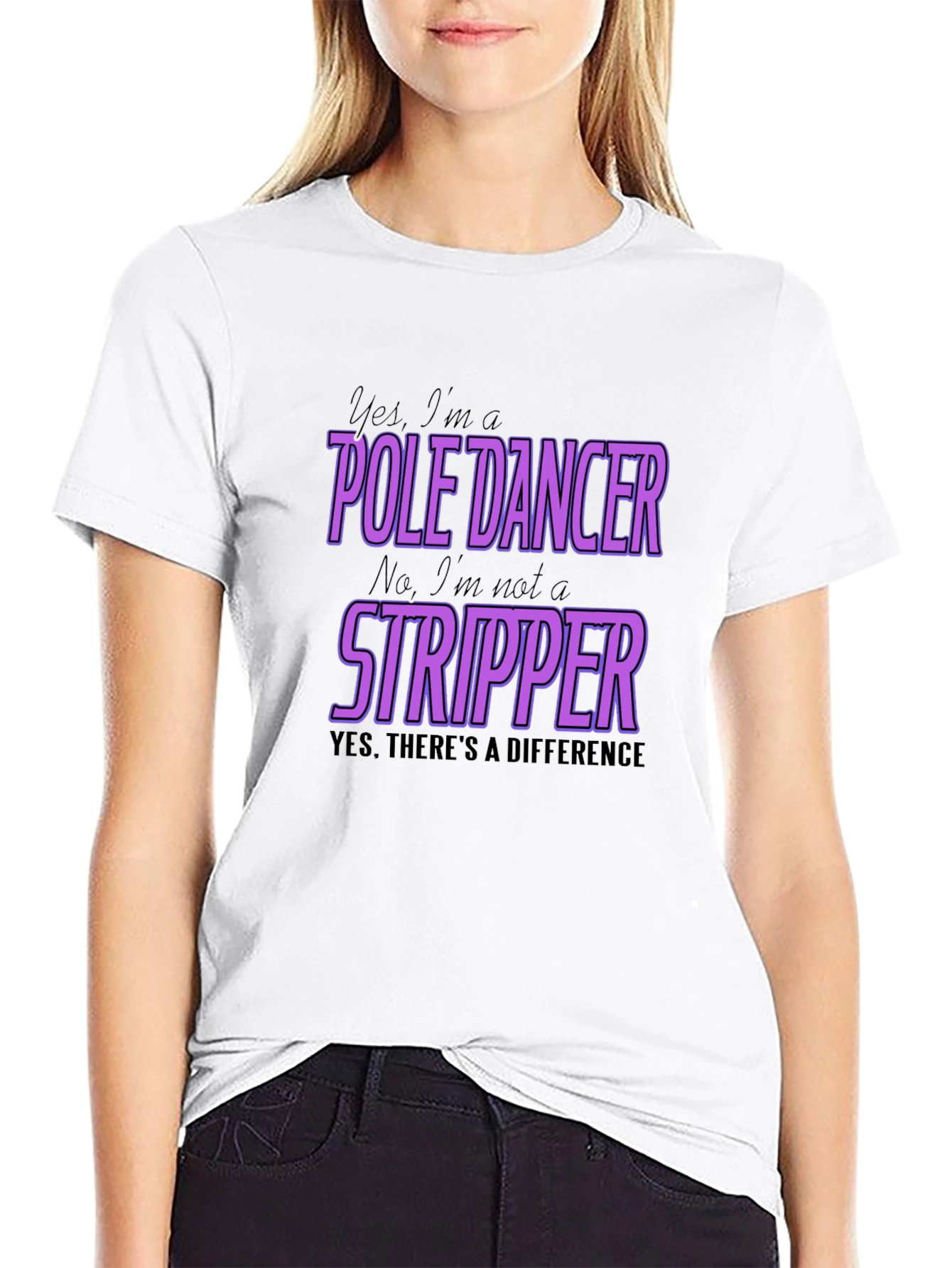 Black Pole Dancer T-Shirt - Yes, I'm a Pole Dancer view 9