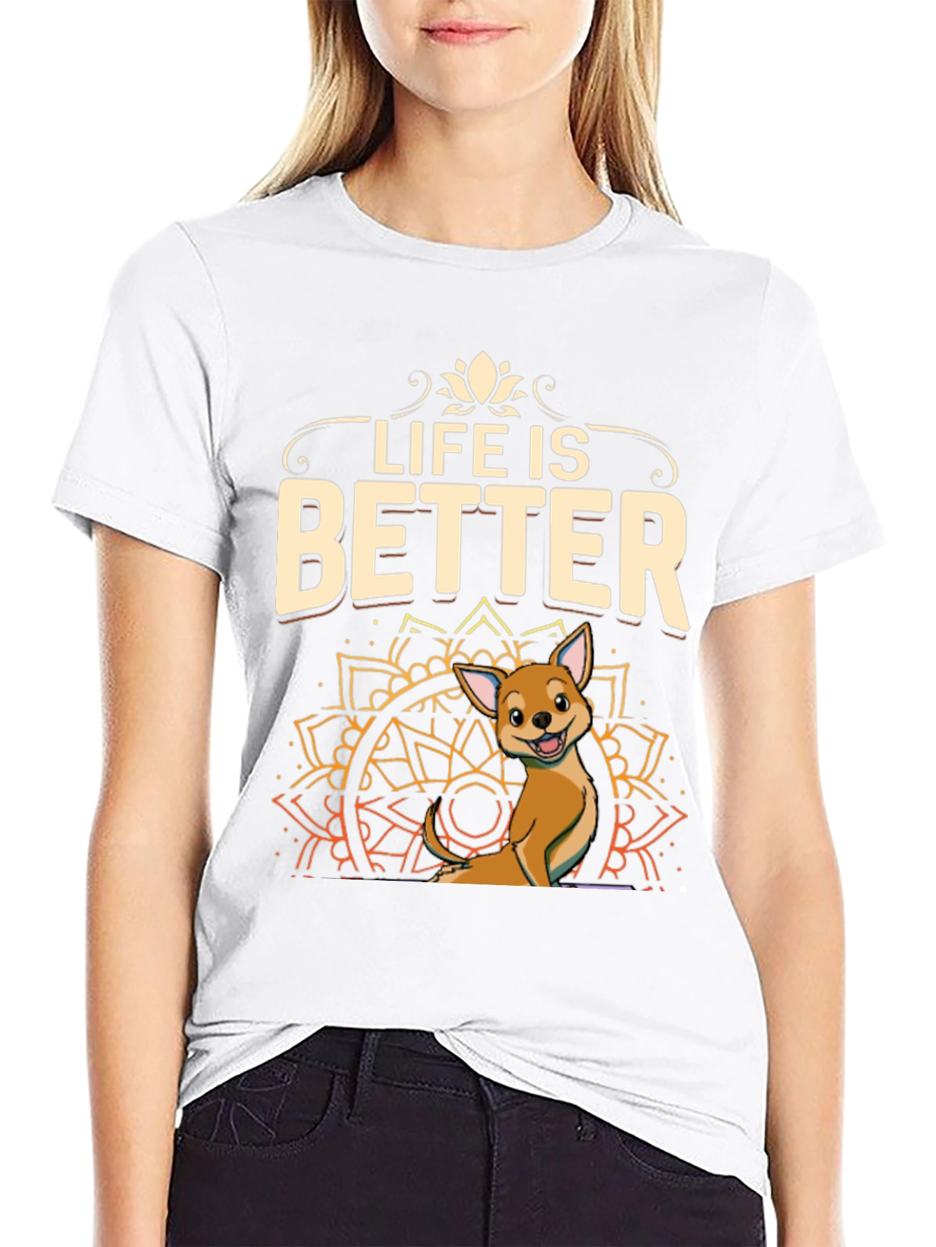 Black Life is Better Dog T-Shirt view 9