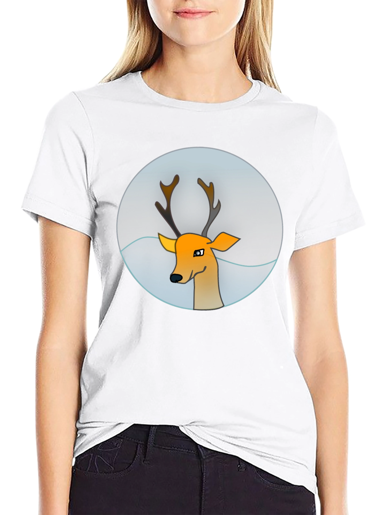 Black Deer Graphic Tee - Men's Black T-Shirt view 9