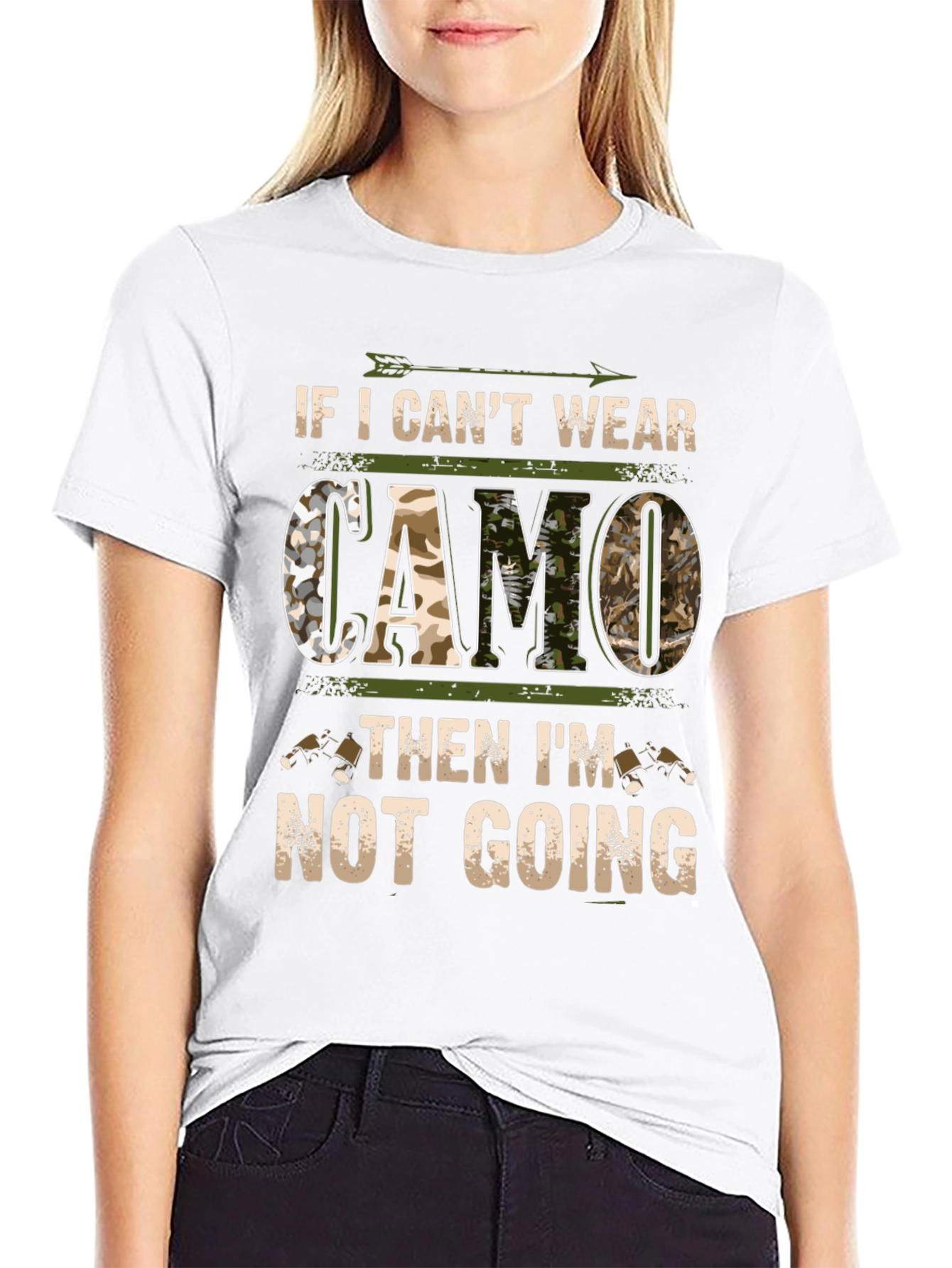 Black Camo Lover Tee: If I Can't Wear Camo... view 9