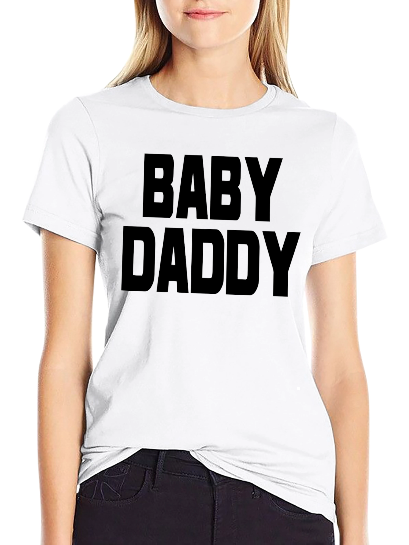 Black Baby Daddy T-Shirt - Funny Dad Tee view 9