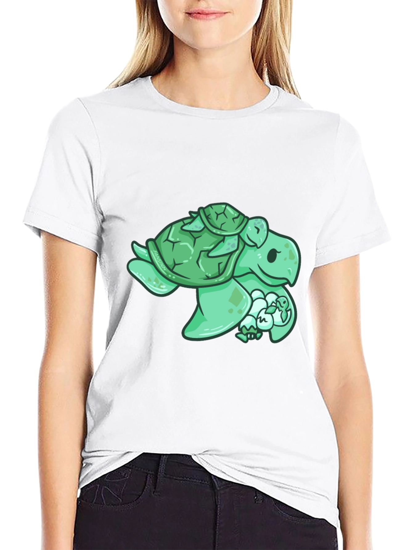 Black Turtle Family Graphic Tee - Cute Animal Lover Shirt view 9