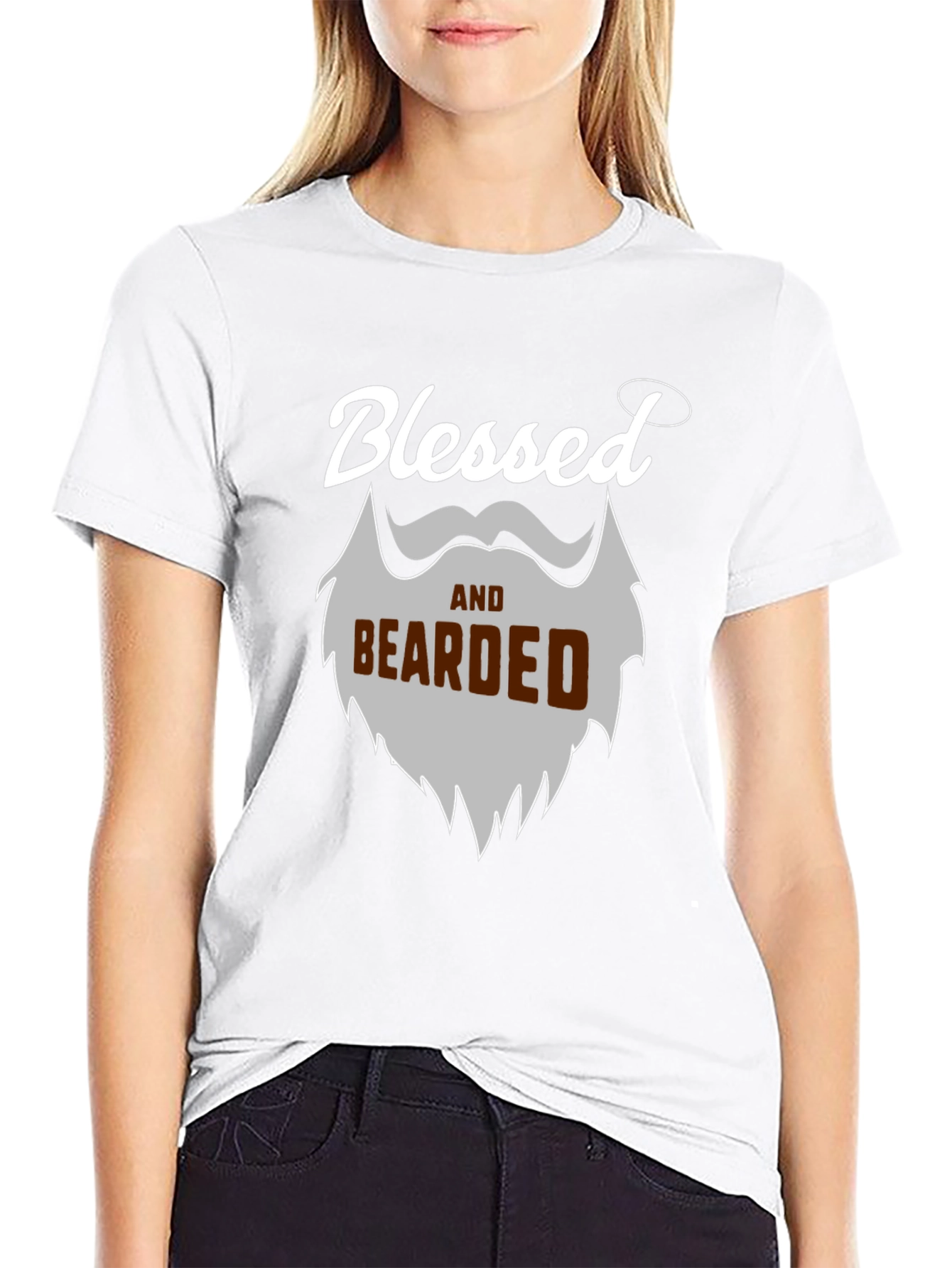 Black Blessed and Bearded Graphic T-Shirt view 9