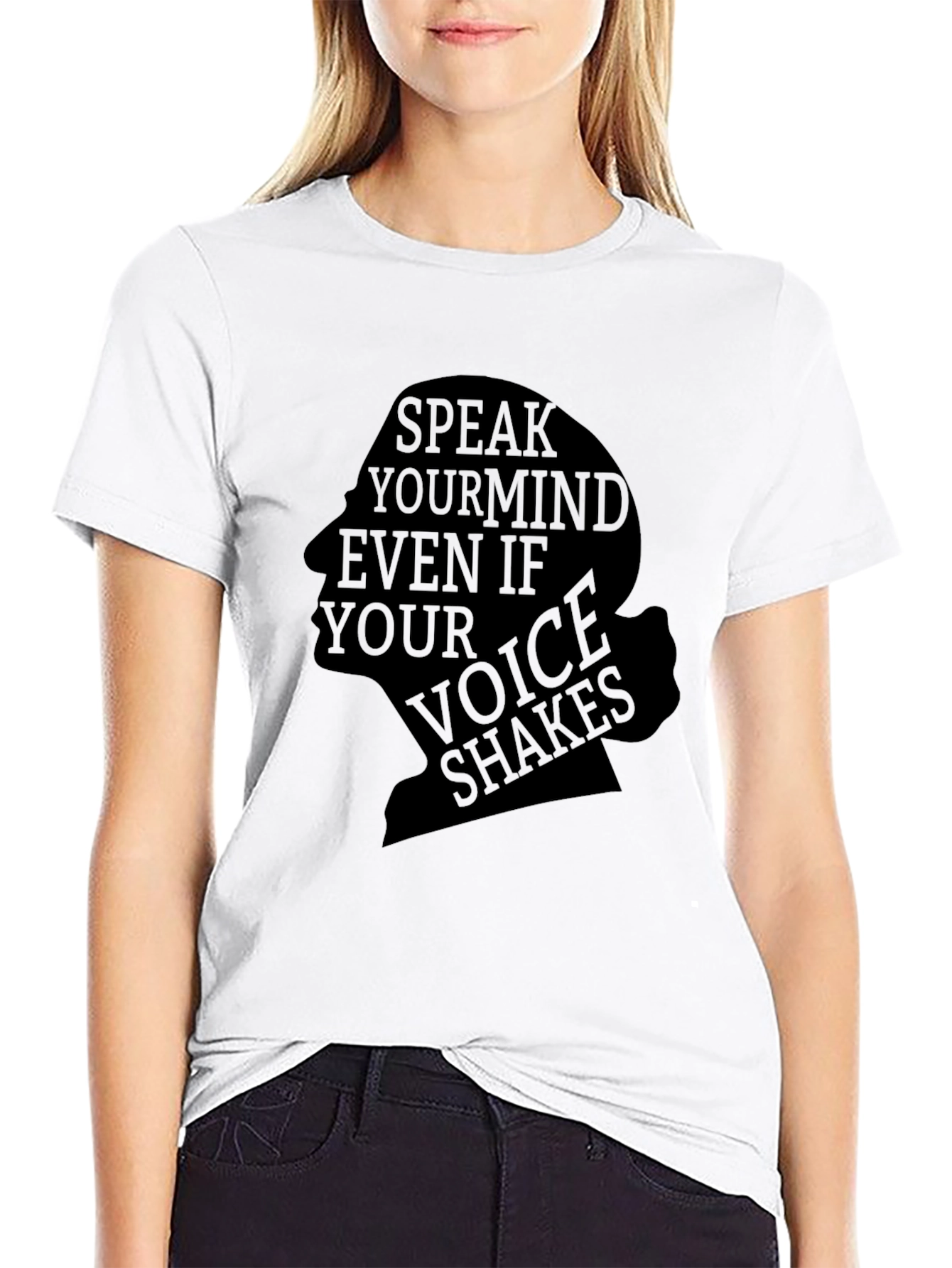 Black Speak Your Mind Black Graphic Tee view 9