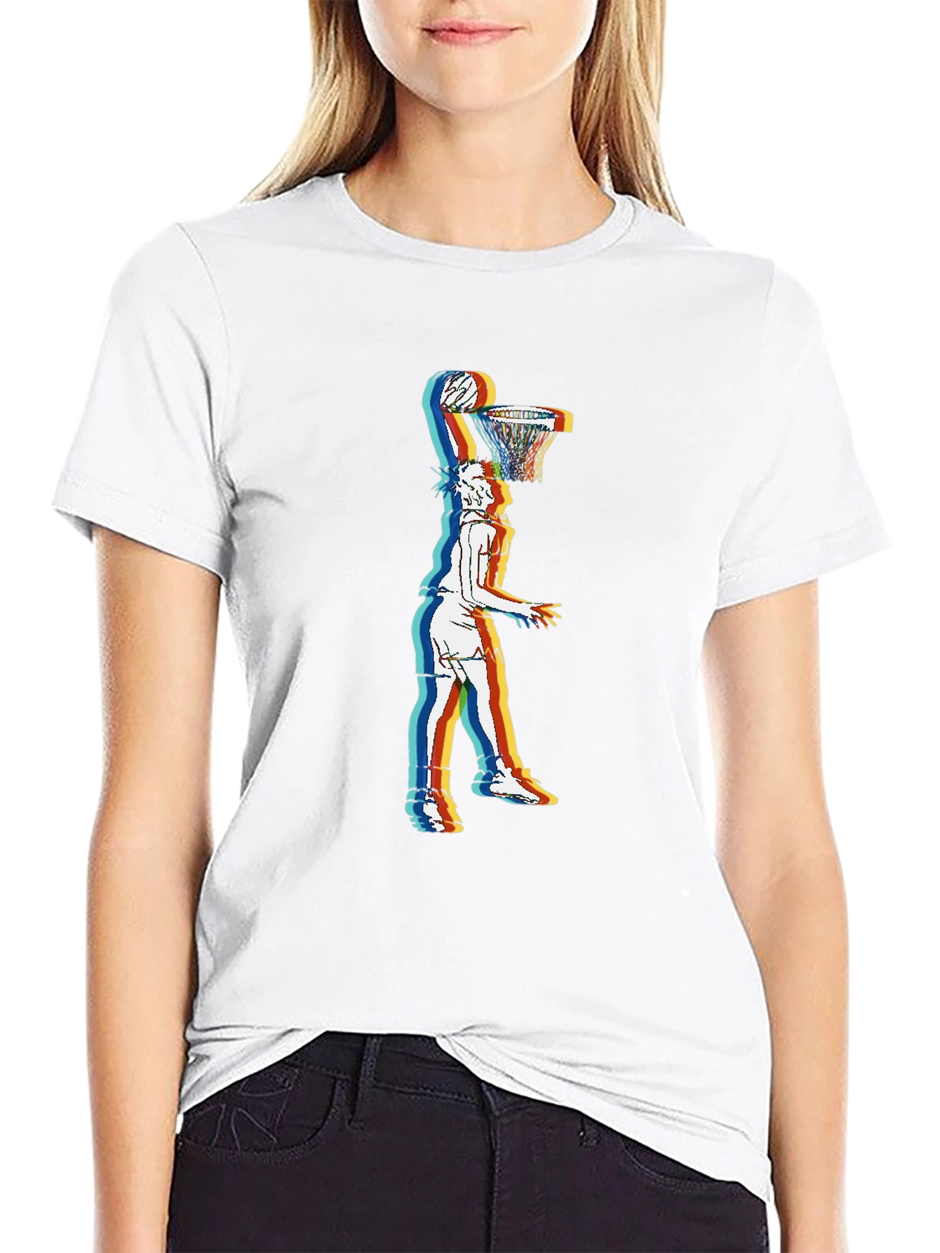 Black Basketball Dunk Graphic Tee - Stylish Streetwear view 9