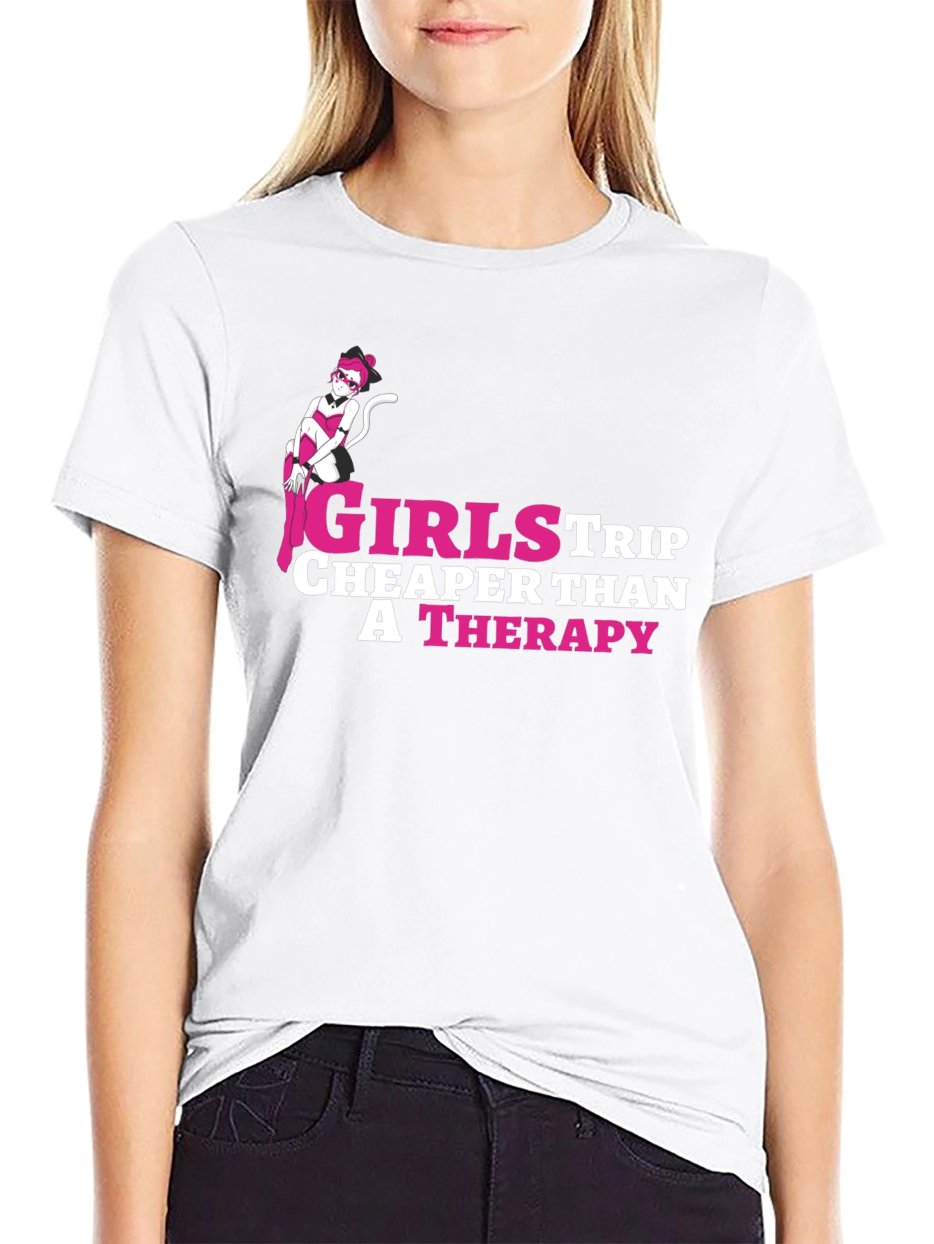 Black Girls Trip Therapy T-Shirt - Novelty Graphic Tee view 9