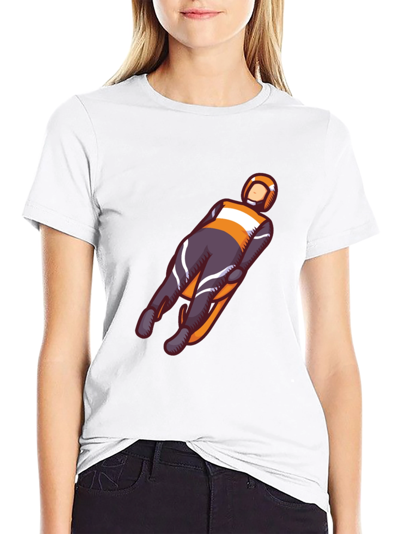 Black Luge T-Shirt: Black Cotton Graphic Tee view 9