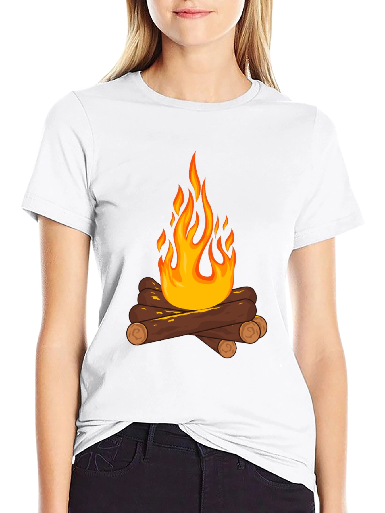Black Campfire Graphic Tee - Cozy Comfort view 9