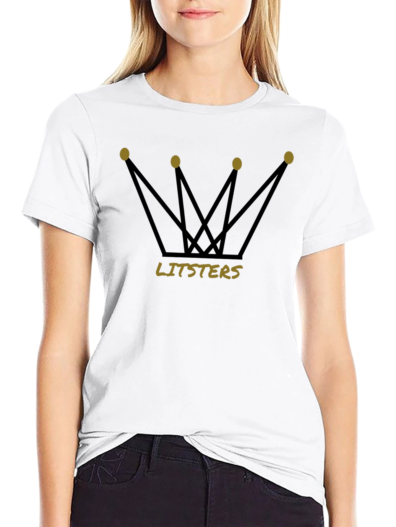 Black Litsters Crown Black T-Shirt view 9