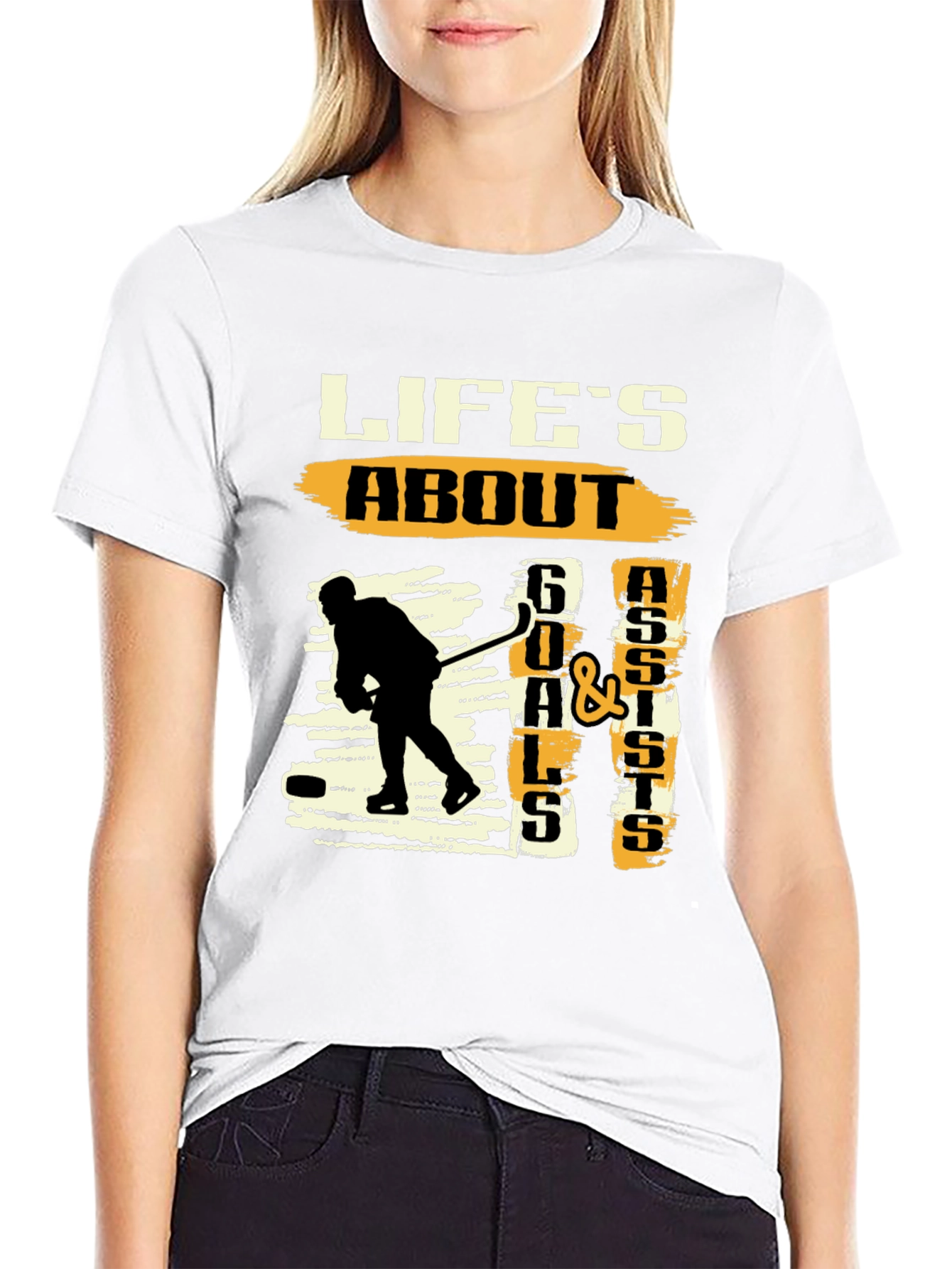 Black Life's About Goals & Assists T-Shirt view 9