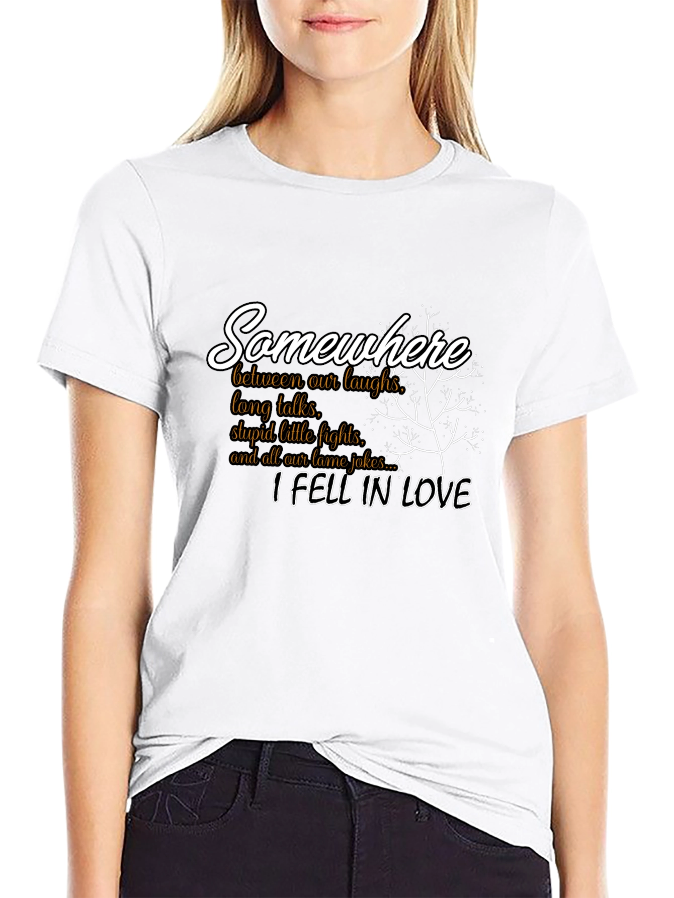 Black Somewhere I Fell in Love T-Shirt view 9