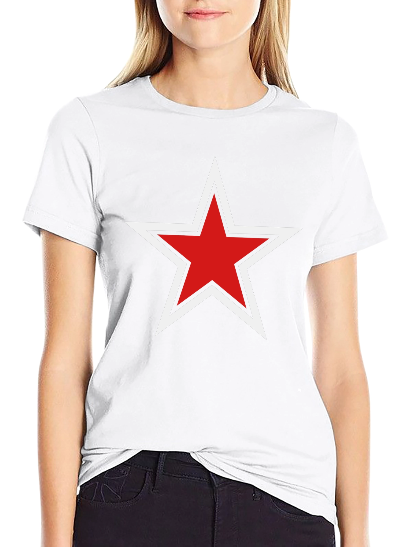 Black Red Star Graphic Black T-Shirt - Stylish Unisex Tee view 9