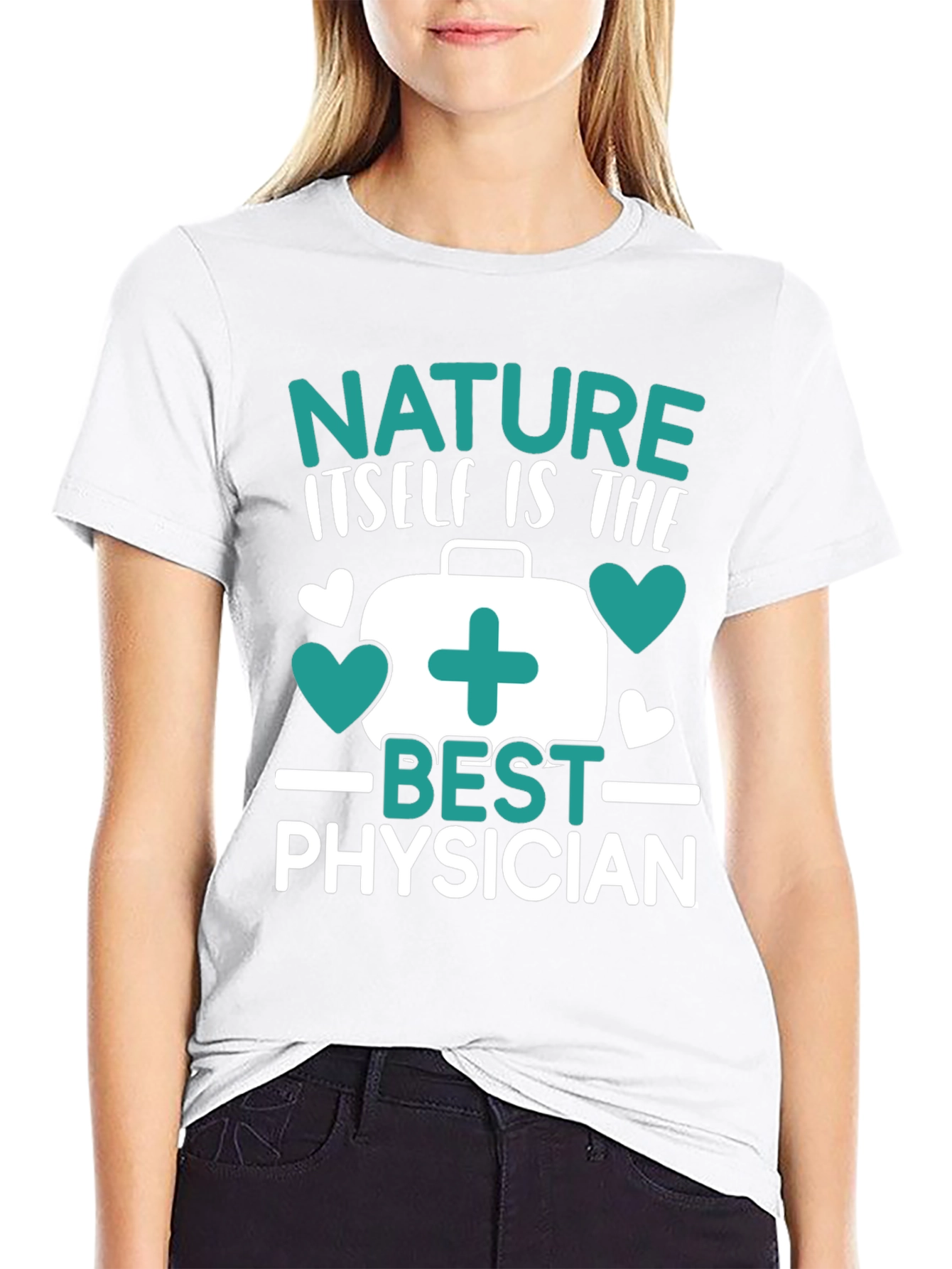 Black Nature Is The Best Physician Tee view 9