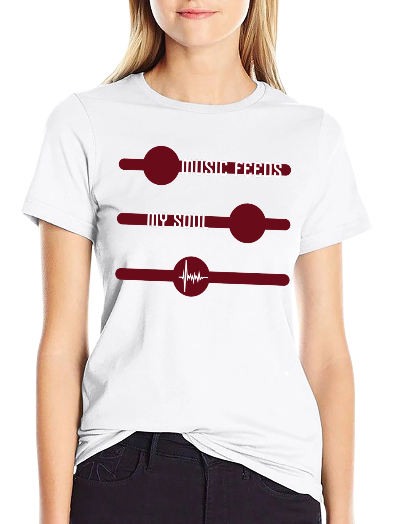 Black Music Feeds My Soul Graphic T-Shirt view 9