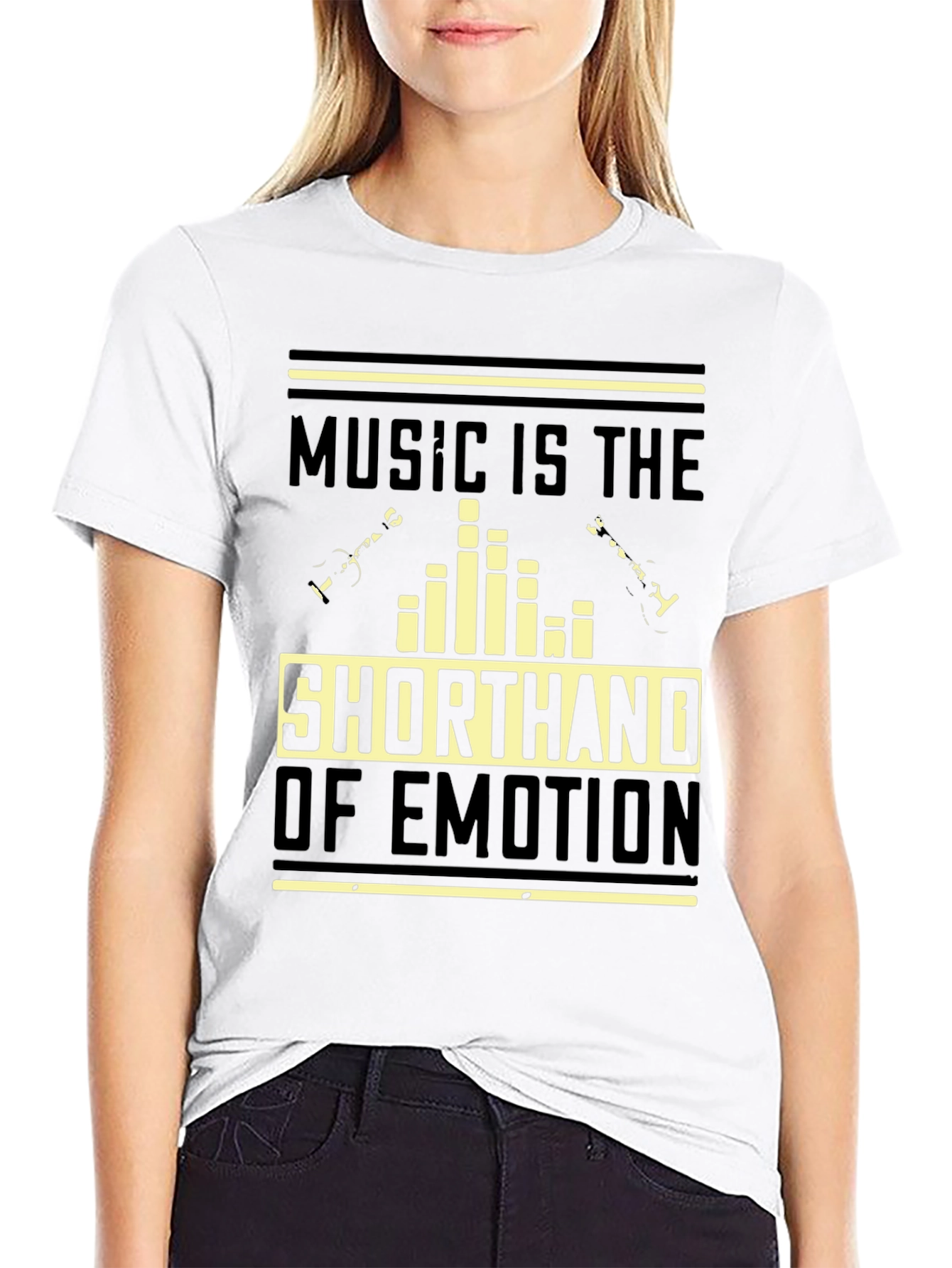 Black Music is the Shorthand of Emotion Graphic Tee view 9
