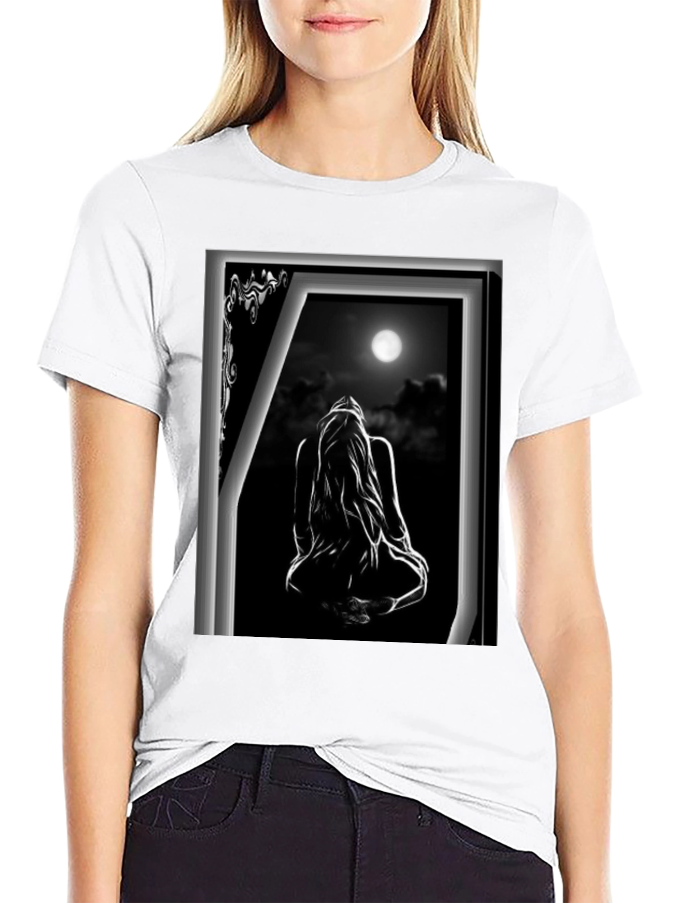 Moonlit Silhouette Graphic T-Shirt - 9