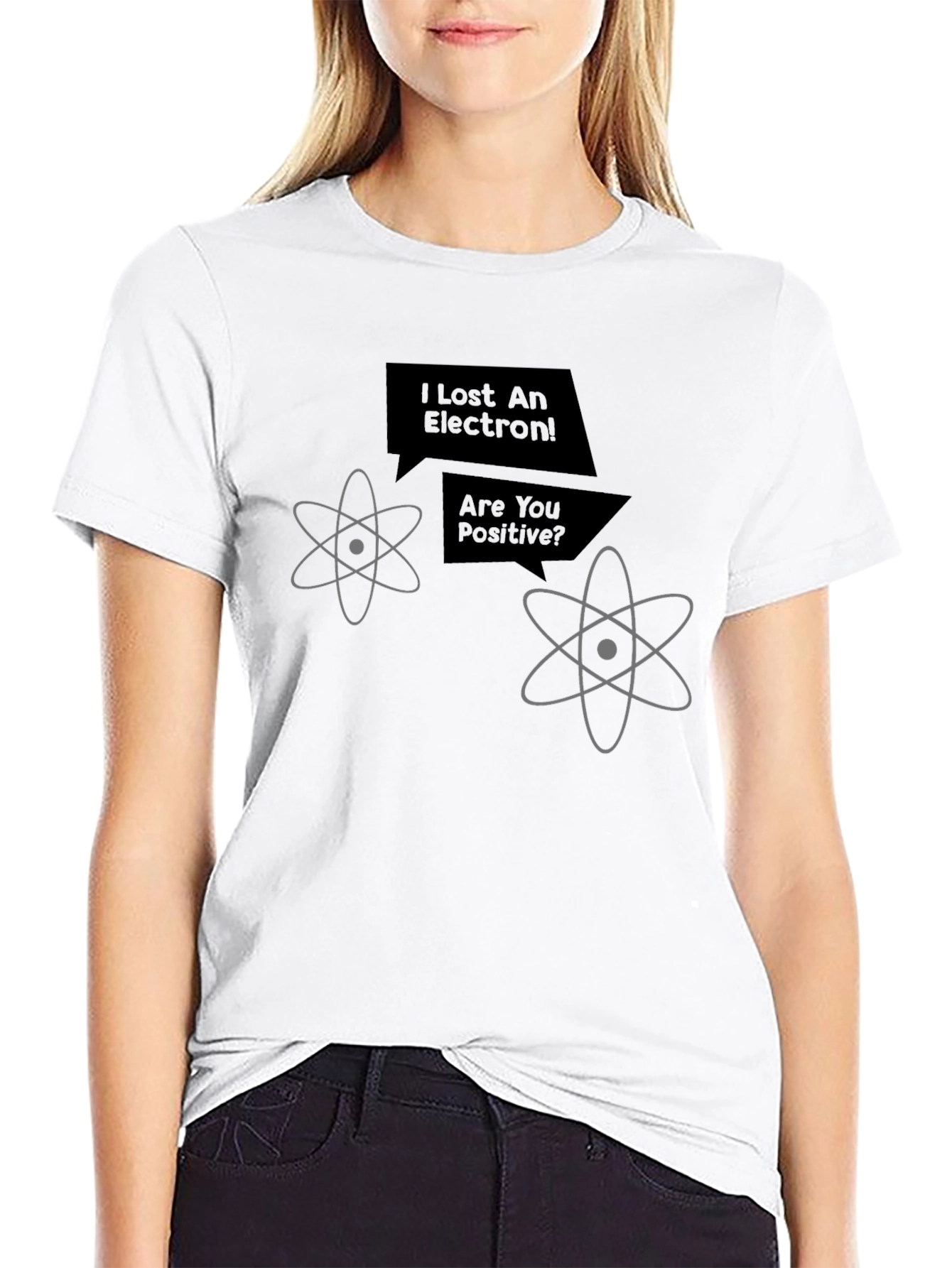 Black I Lost An Electron! Funny Science T-Shirt view 9