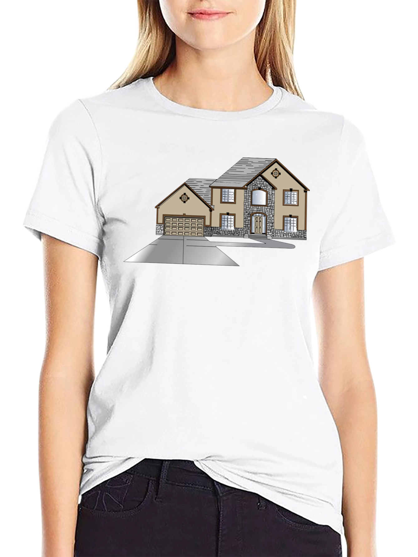 Black House Graphic Black T-Shirt view 9