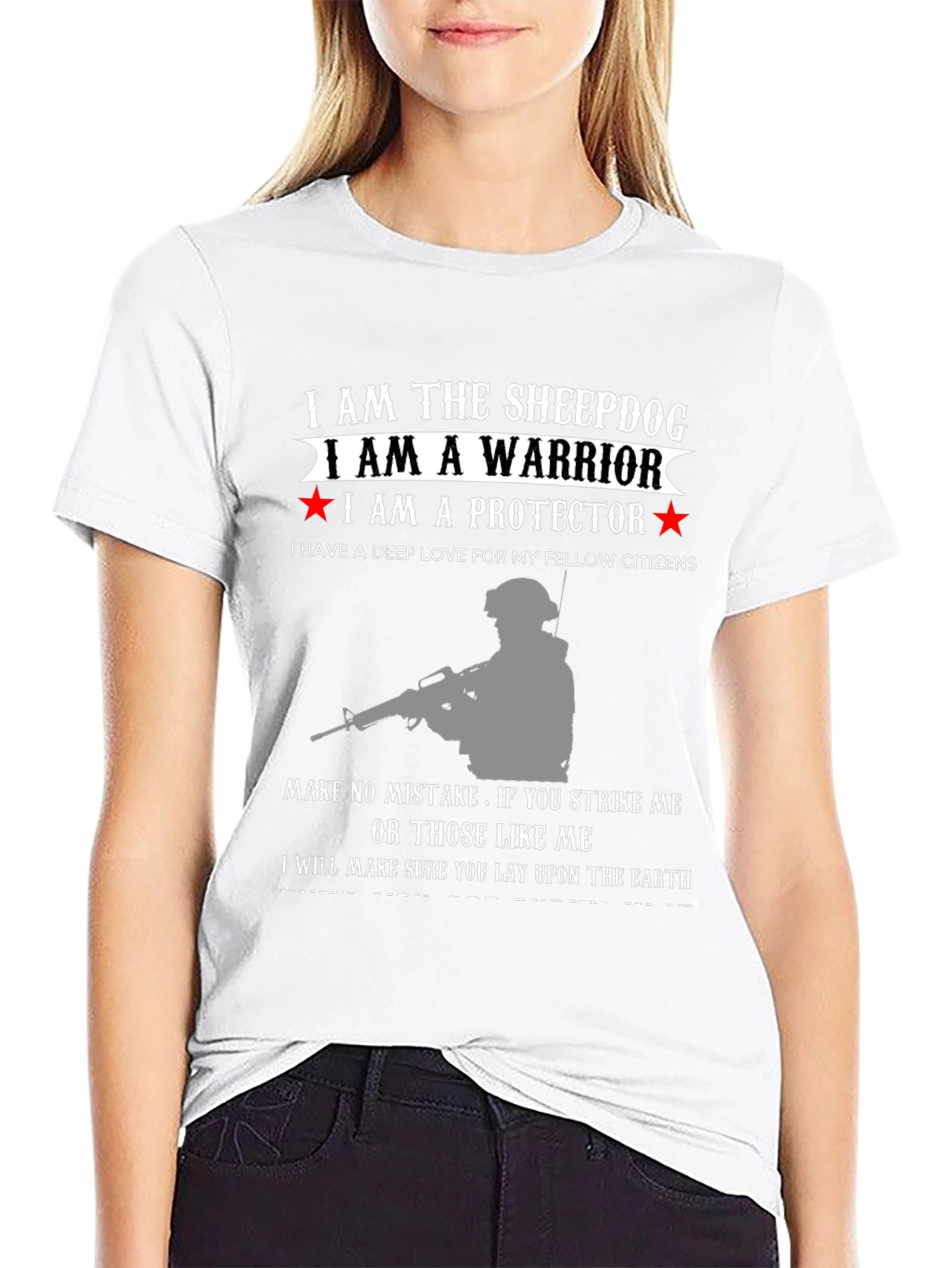 Black Sheepdog Warrior Protector Graphic Tee view 9