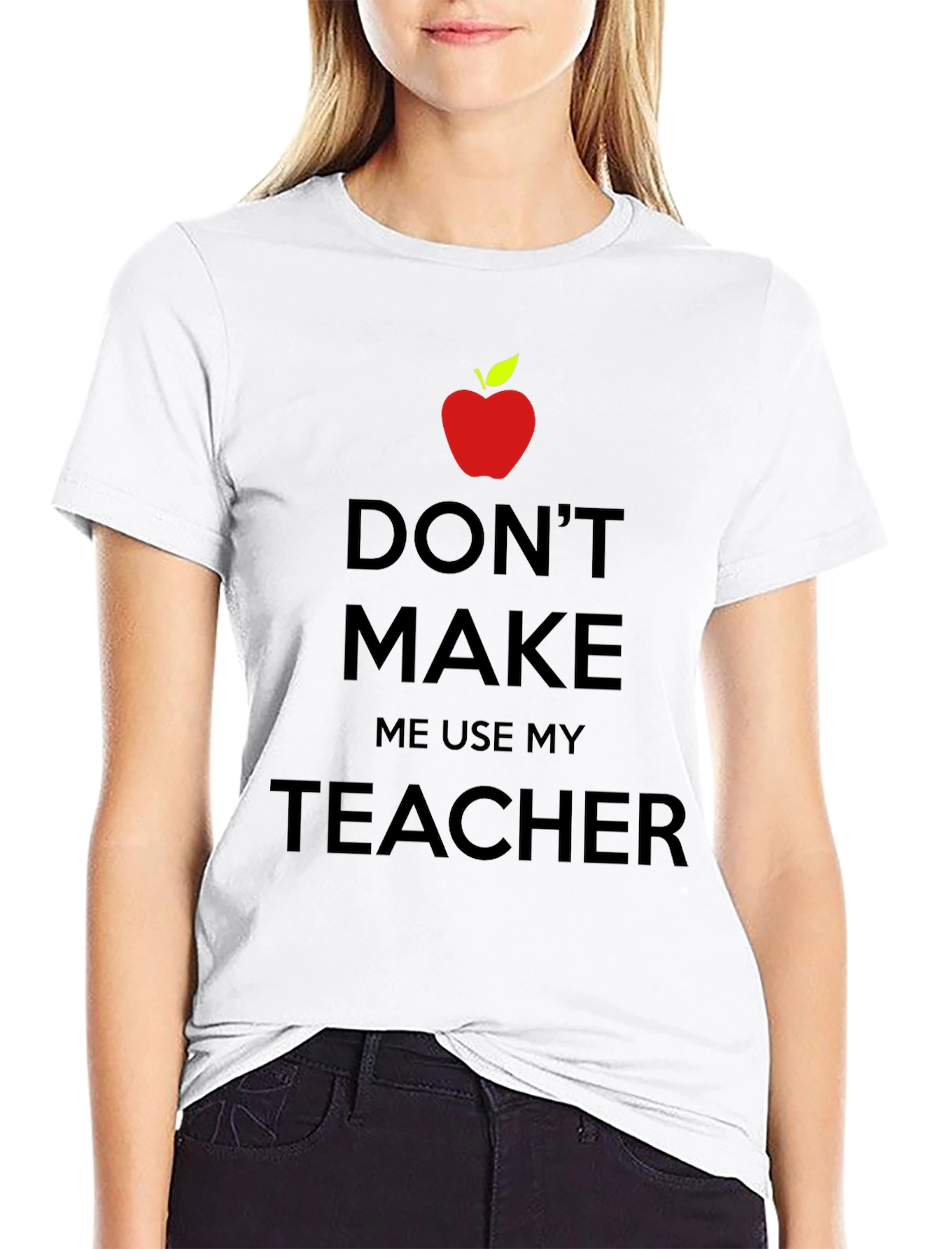 Black Teacher's Threat T-Shirt - Novelty Graphic Tee view 9