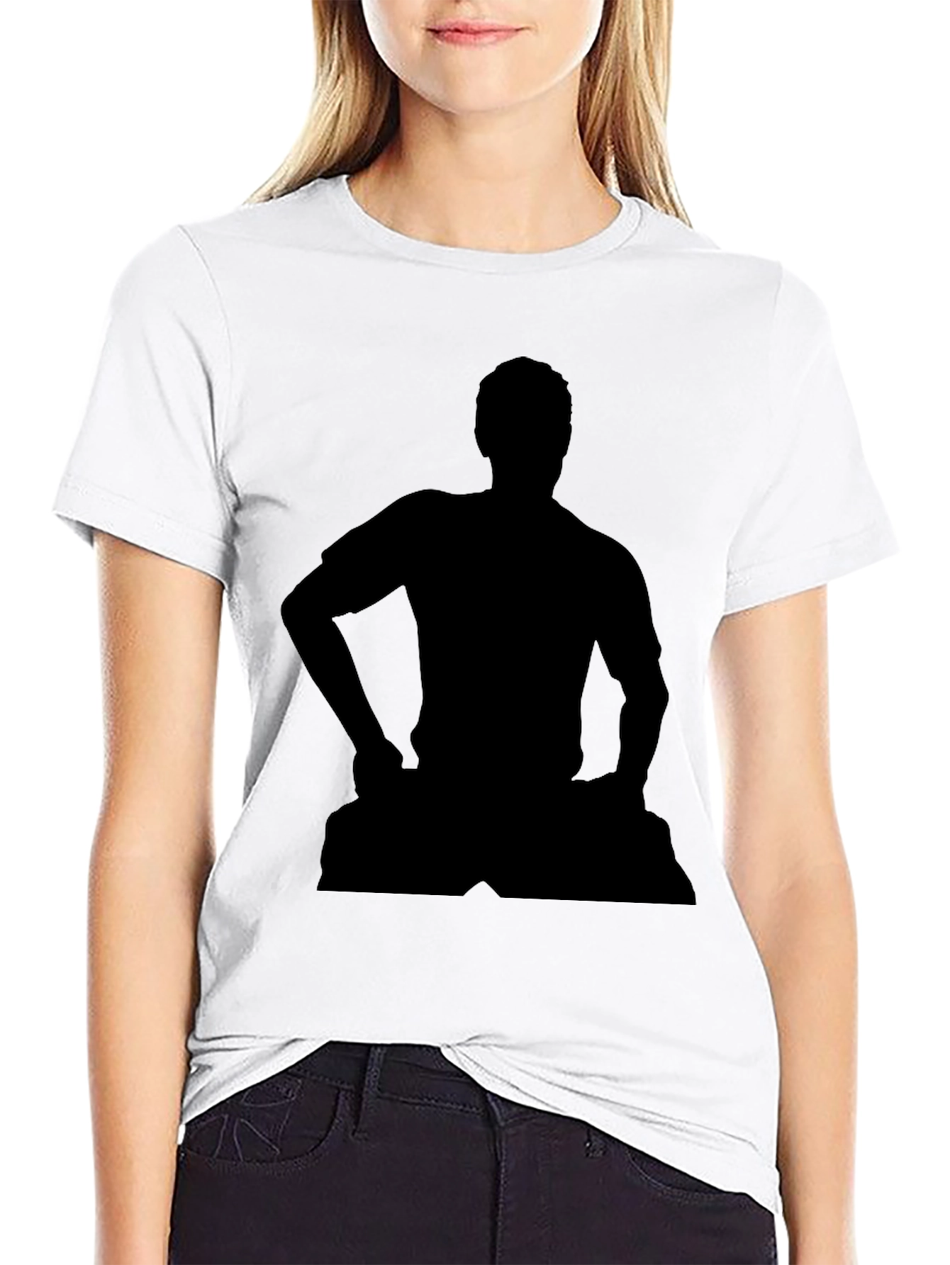 Black Silhouette Graphic Tee - Men's Black T-Shirt view 9