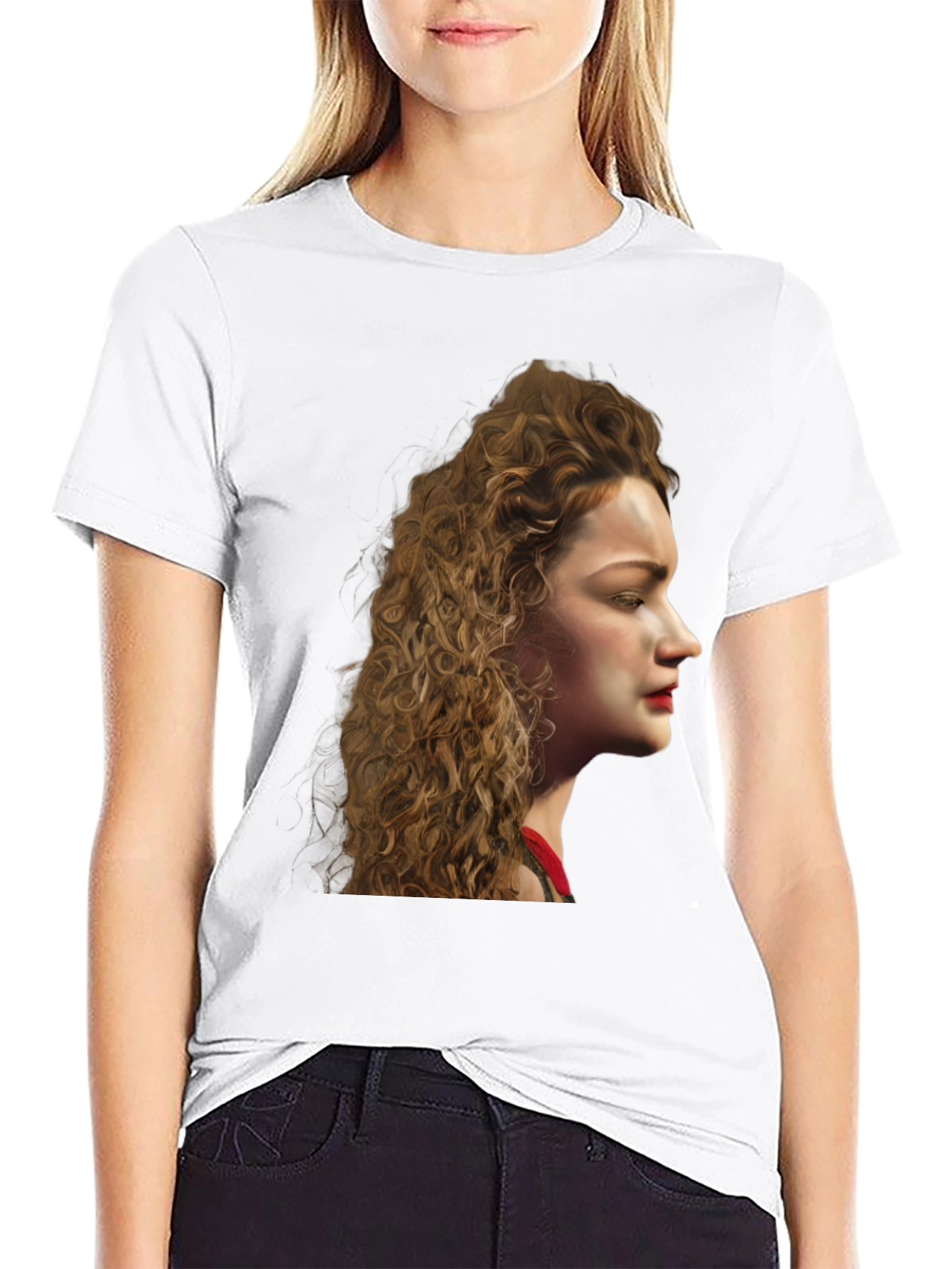 Black Woman Portrait Black T-Shirt view 9